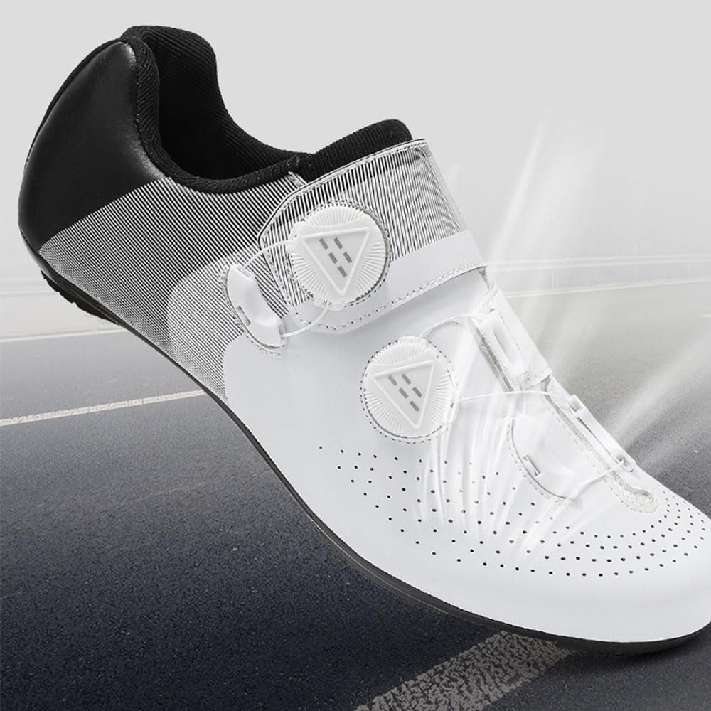 Chaussure VTT Homme sans Taquet, Chaussures Vélo Route Cyclisme Homme et Femme, Semelle Caoutchouc Antidérapante Dure, sans Lacets | 36-47 EU
