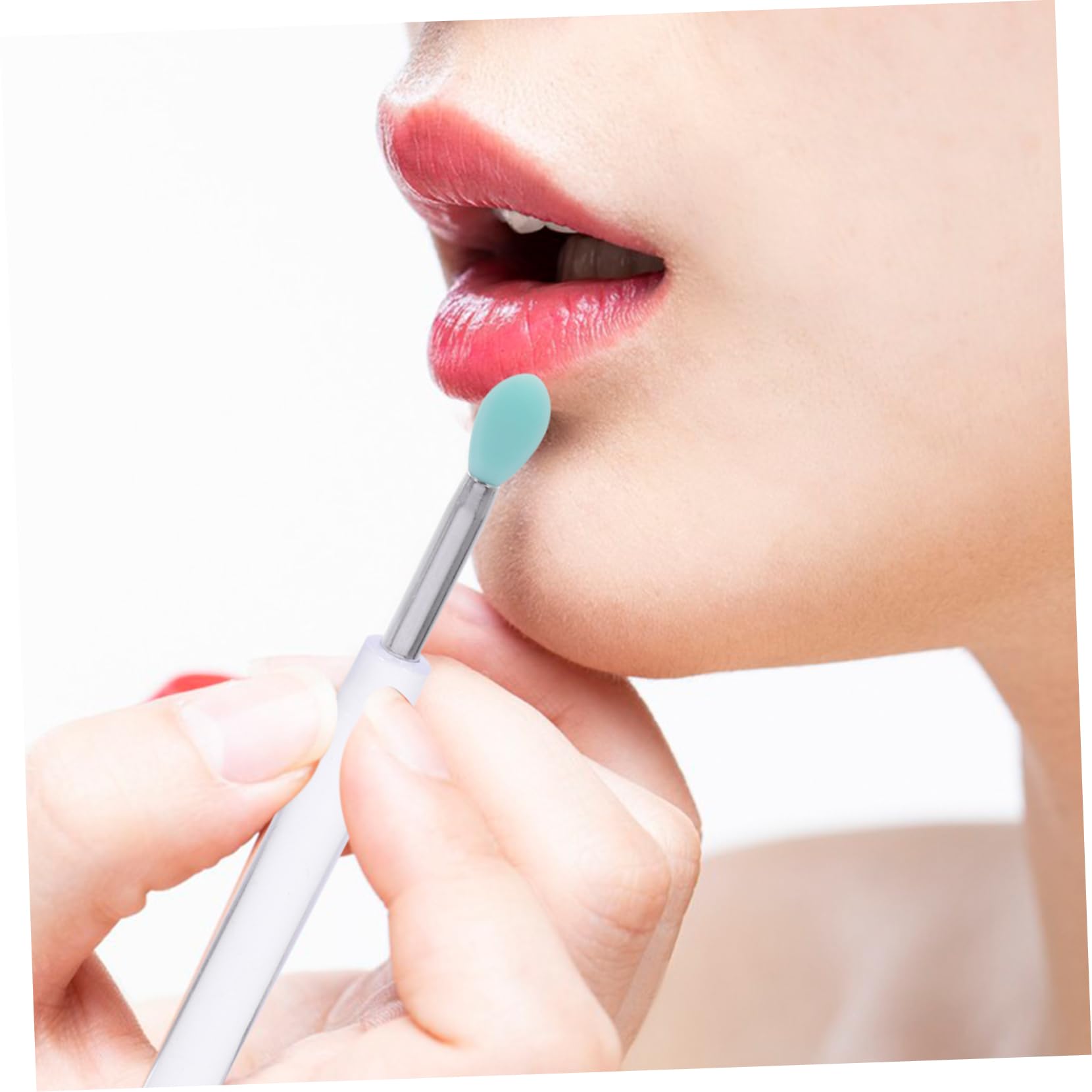 NOLITOY Silicone Lip Brush Applicator 6pcs Makeup Brush Set Lipstick Applicator