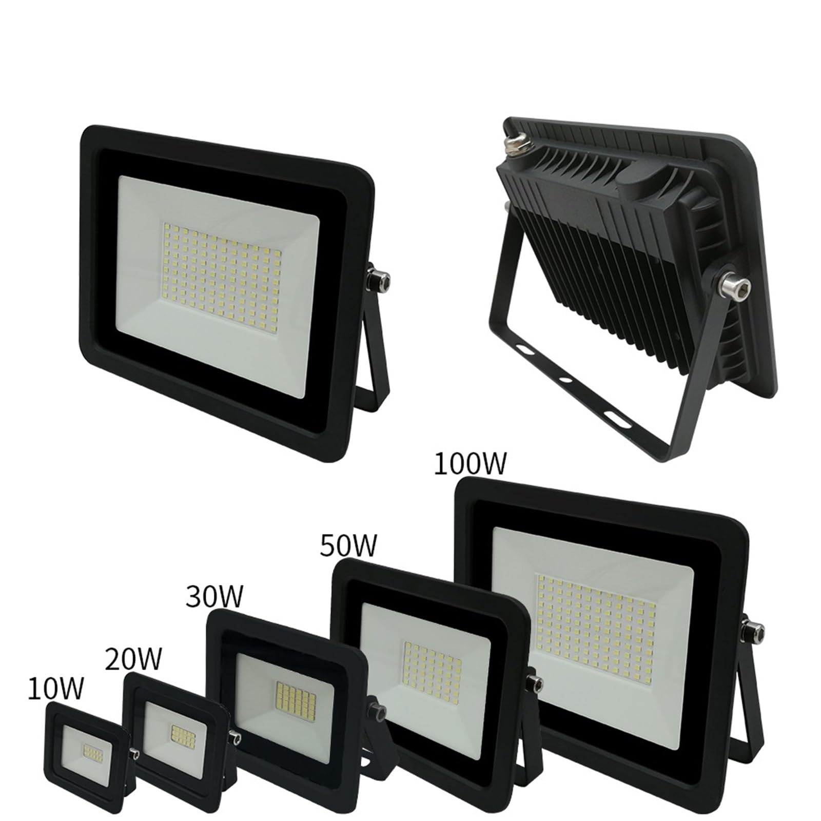 Foco LED de 110V/220V, 10W, 20W, 30W, 50W, 100W, lámpara impermeable IP68, Reflector blanco, foco Led for Exterior(Warm Light-3000K,220V(175V-265V)_30W)