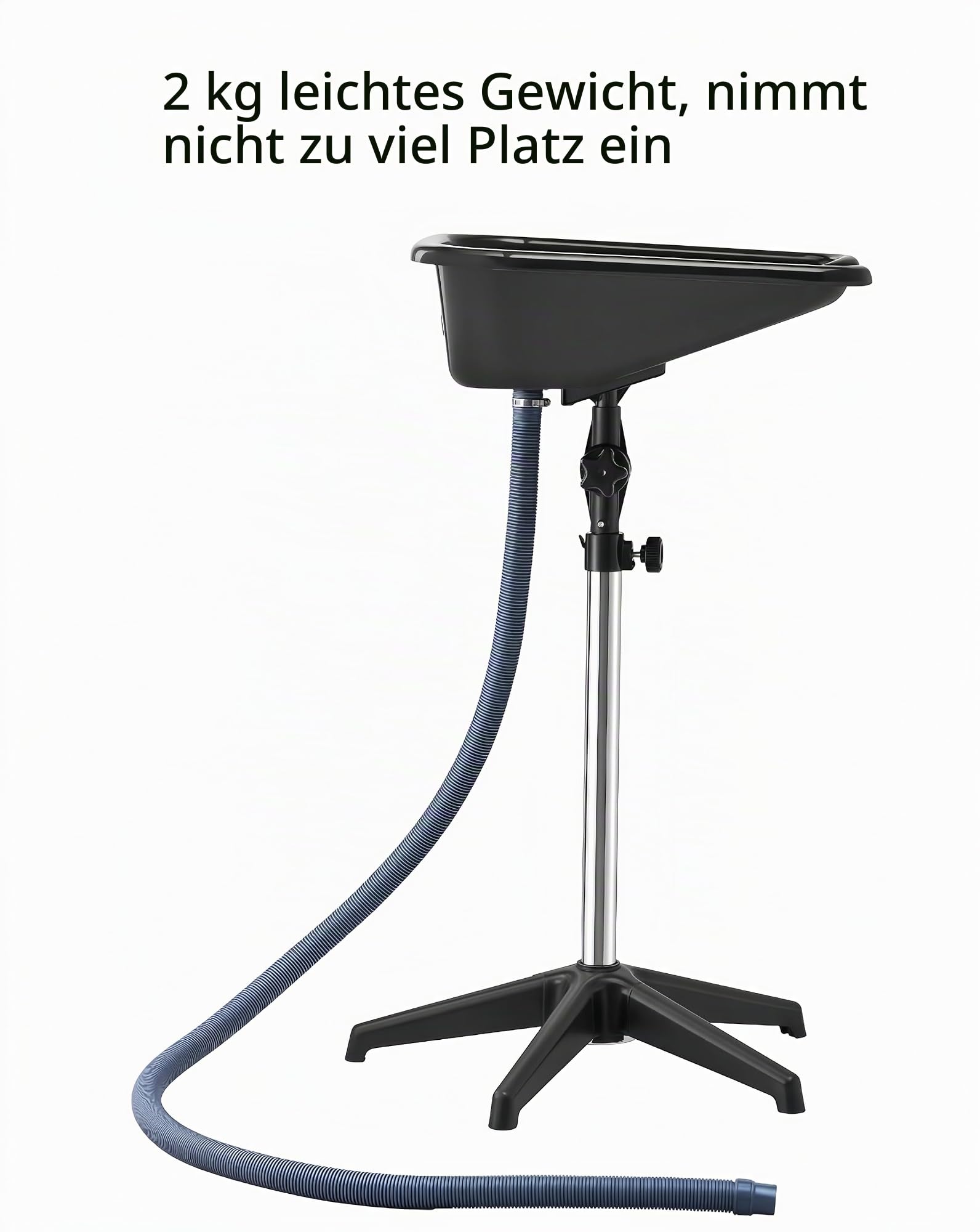 Mobiles Friseur Waschbecken Rückwärtswaschbecken Höhe Verstellbar Schwarz