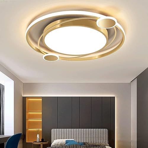 Miniatura 3 de TTKDD Creative Round Shape Dimmable 3-Color LED Ultra-Thin Ceiling Light Fixture,Flush Mount 36W Modern Minimalist Ceiling Lamp for Girls Kids Room