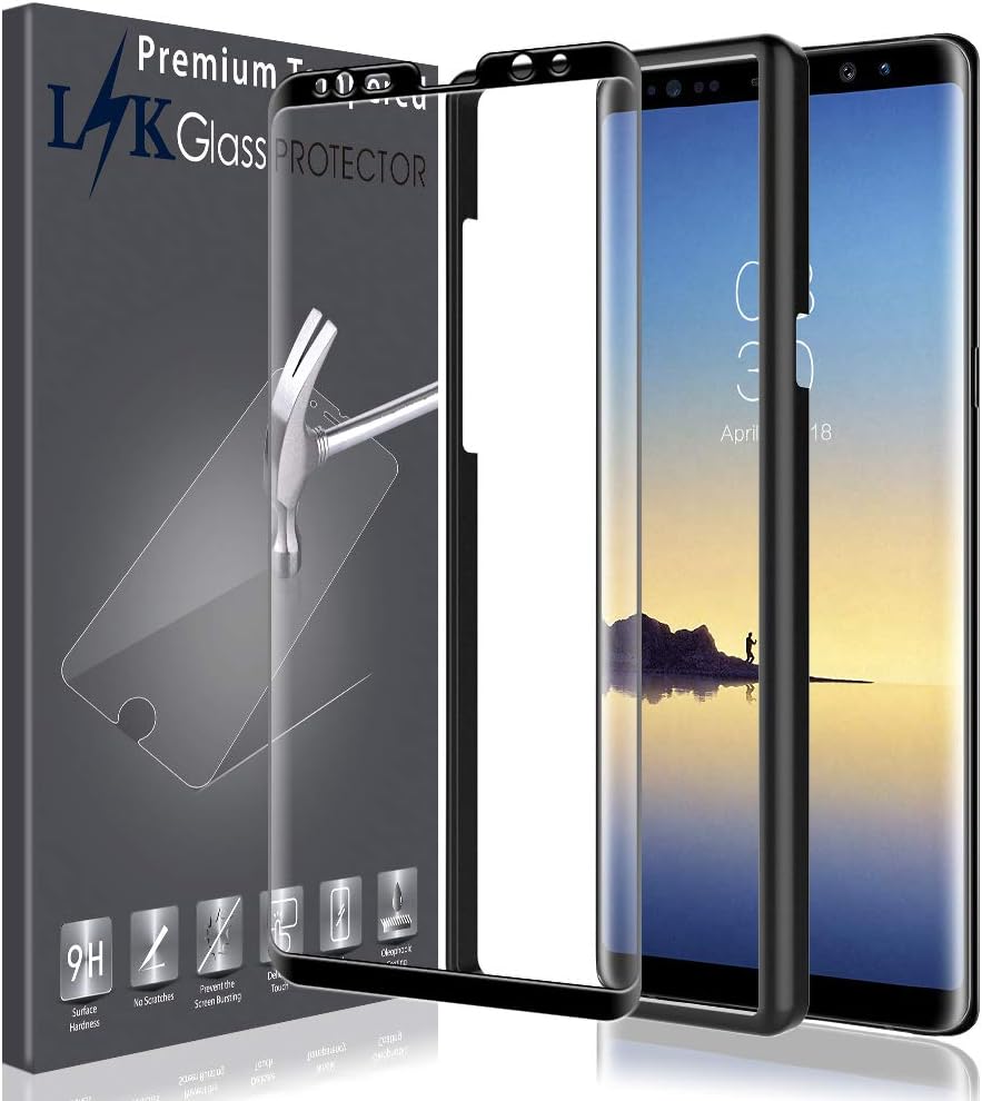 LK Screen Protector for Samsung Galaxy Note 8, [Case Friendly][Alignment Frame Easy Installation][3D Curved][3D Full Coverage] Tempered Glass