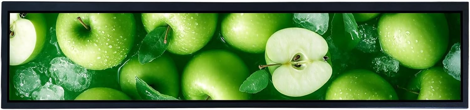 VSDISPLAY 21.3" Ultra Wide Bar Display 1920x360 IPS Digital Signage Monitor with USB Auto-Play, Image Rotation, and Mounting Holes for Advertising