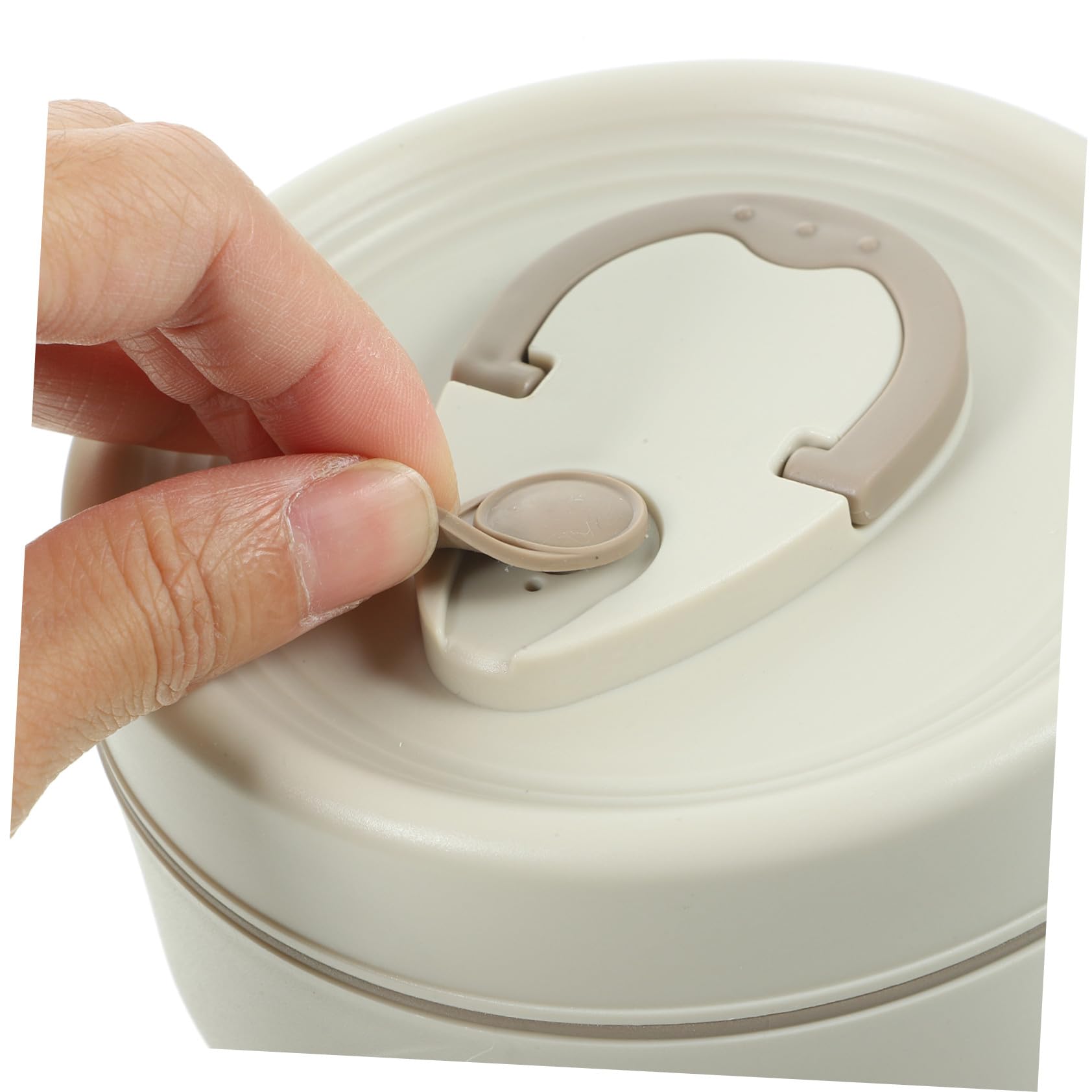 Ciieeo Contenitore Bento Box in Acciaio Inossidabile con Coperchio Isolato, Portapranzo Termico Beige, Set 2 Pezzi per Pasti Singoli e Pranzi in Movimento