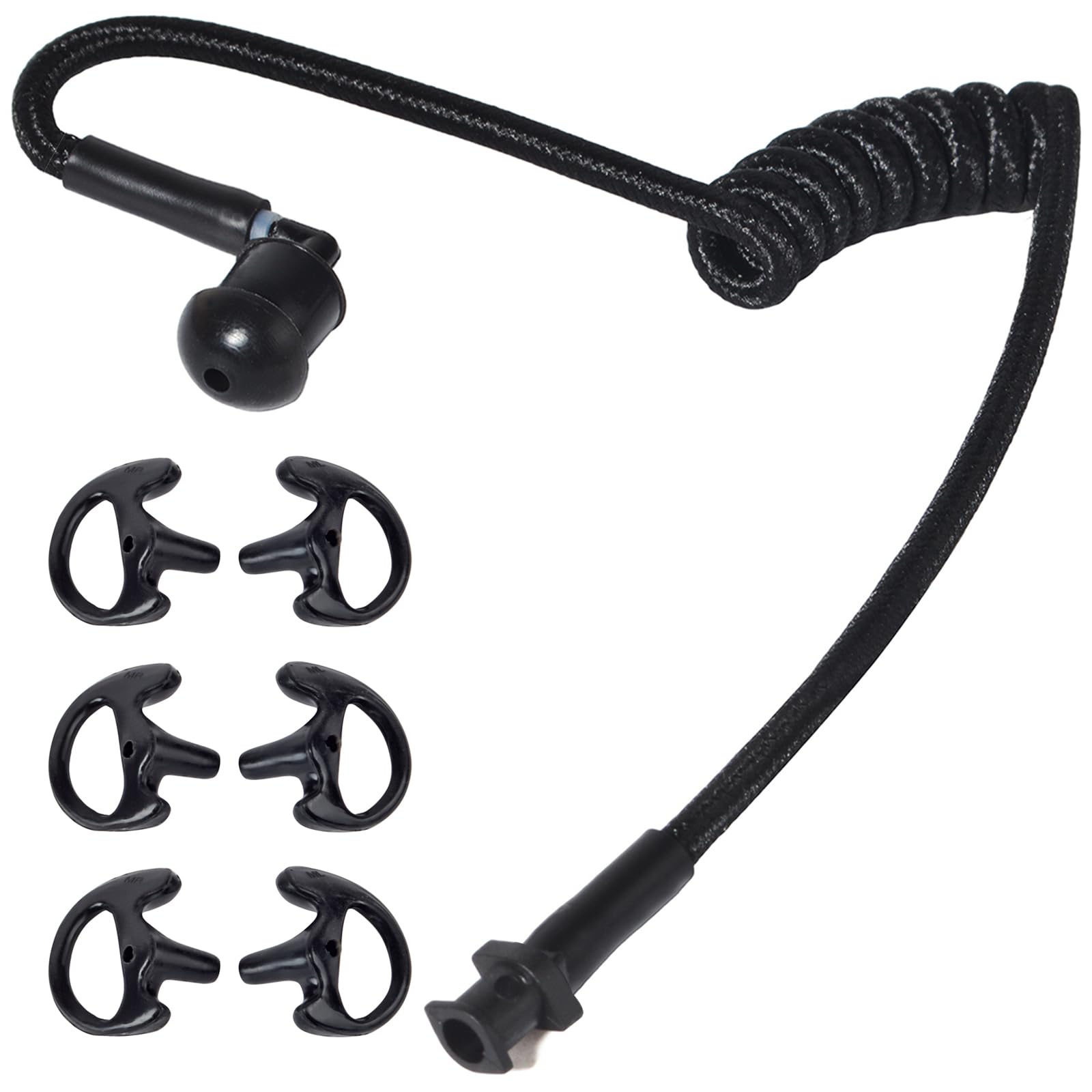 HYS Tubo acústico de Nailon. Accesorios para radiocomunicaciones, para Auriculares de policía de Seguridad (Negro) — view 14