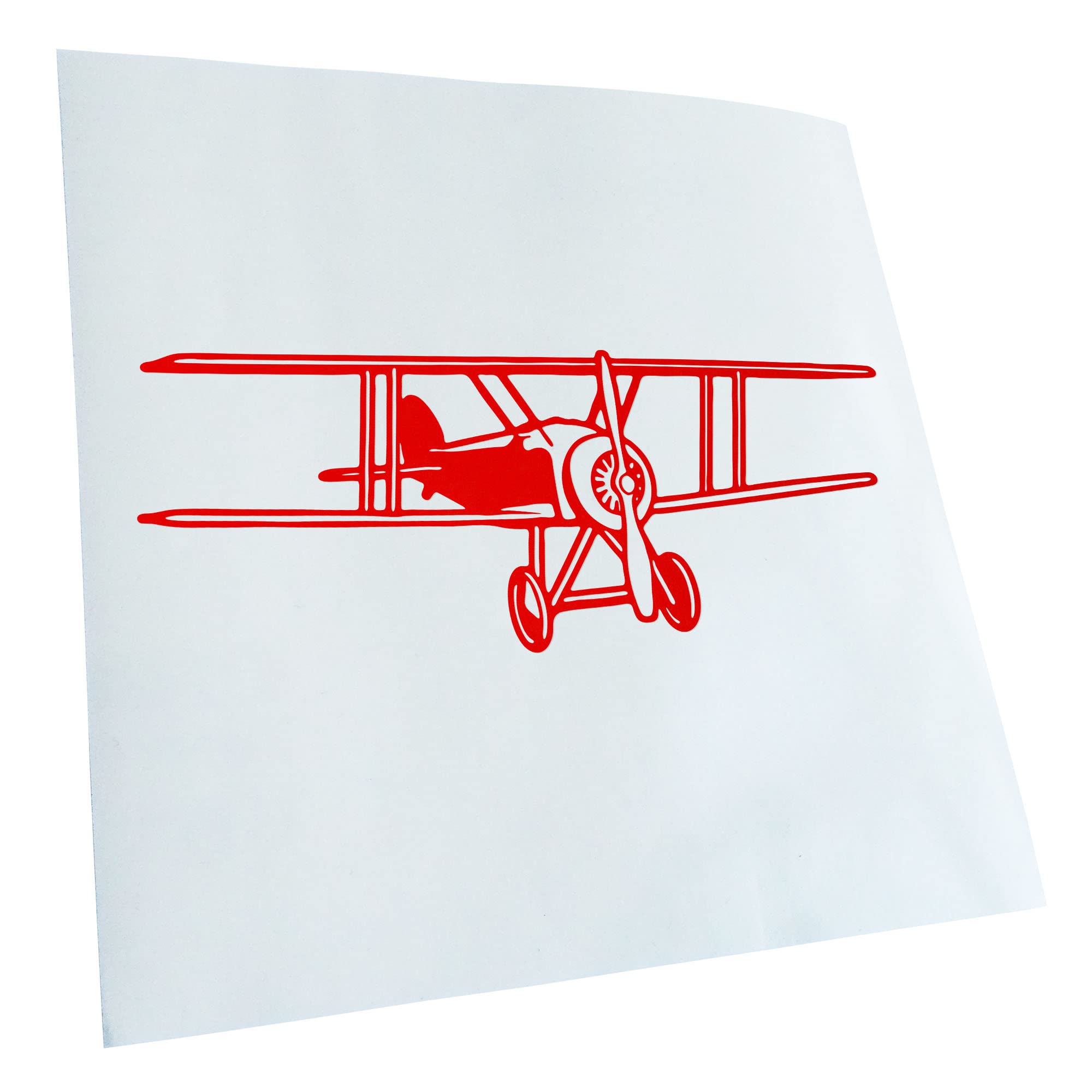 Kiwistar - Car Sticker - Red - 24 x 10 cm Double Decker Aeroplane Sticker for Car, Laptop, Bicycle, Truck, Motorcycle Multicoloured JDM Decal Racing