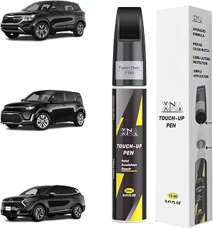 Fusion Black(FSB) for KIA Touch Up Paint, 2 in 1 Car Scratch Remover with Pen Tip and Brush, Exact Color-Matched for Car Paint Scratch Repair, Quick & Easy Fix Chips and Nicks