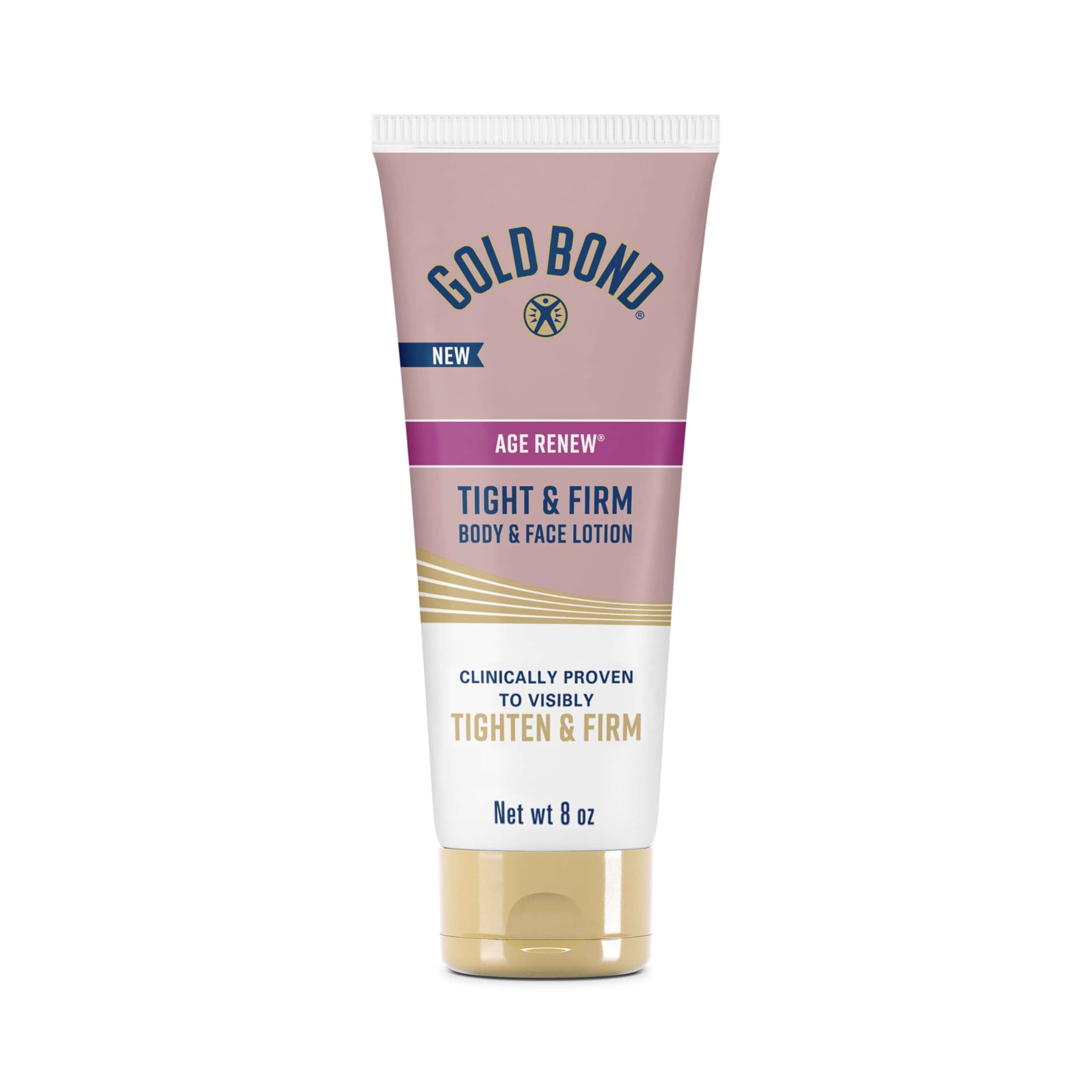 Gold BondAge Renew Tight & Firm Body & Face Lotion, Aging, Dry Skin Lotion Skin Firming Complex with Proteins & lipids, Clinically Proven to Visibly Tighten, Won't Clog Pores, Dermatologist Tested
