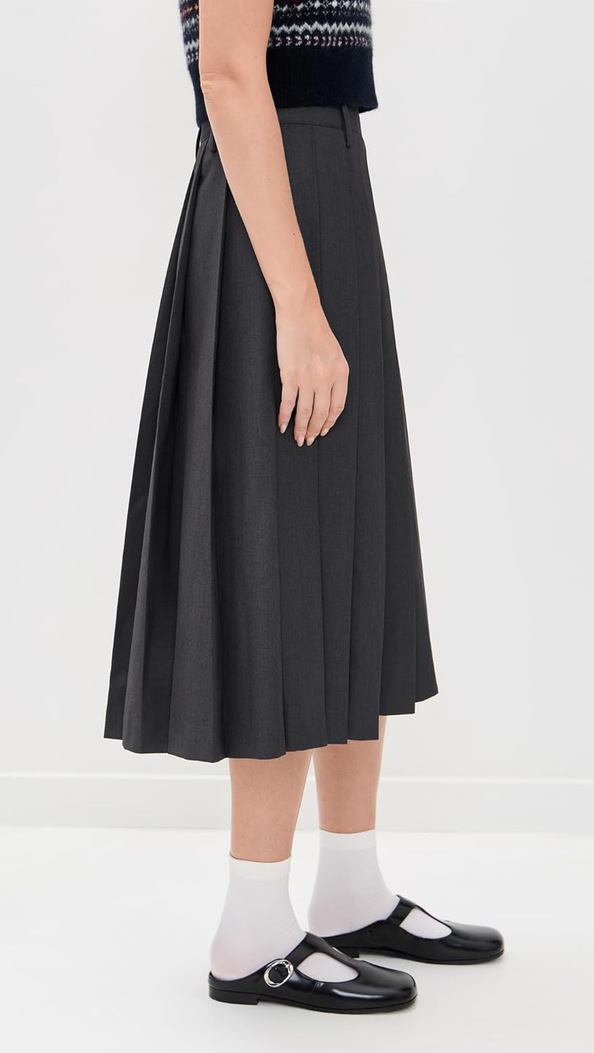 DUNST Women's Pleats Long Skirt