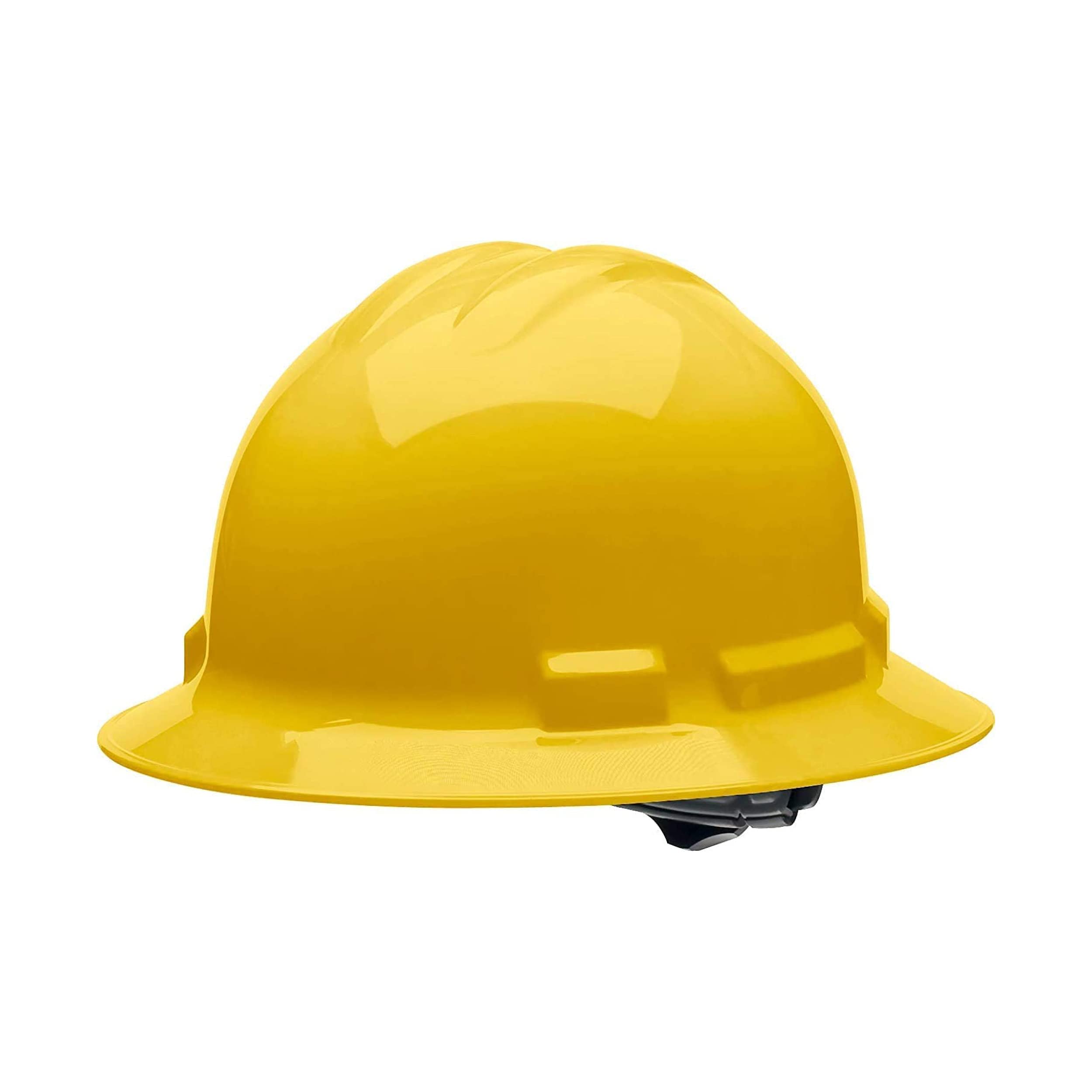 Malta Dynamics Made in US Full Brim Hard Hat, OSHA/ANSI Compliant (Full Brim Hard Hat, Yellow, 2 Pack)