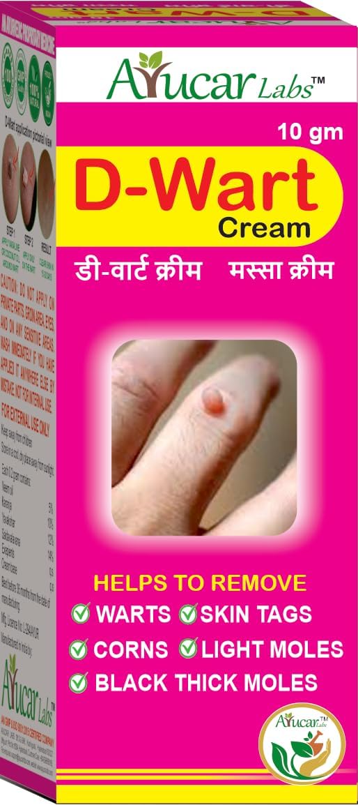 Warts, Skintag, Massa remover cream, D Wart Cream, Removes upto 20 warts, Ayurvedic, Made in India