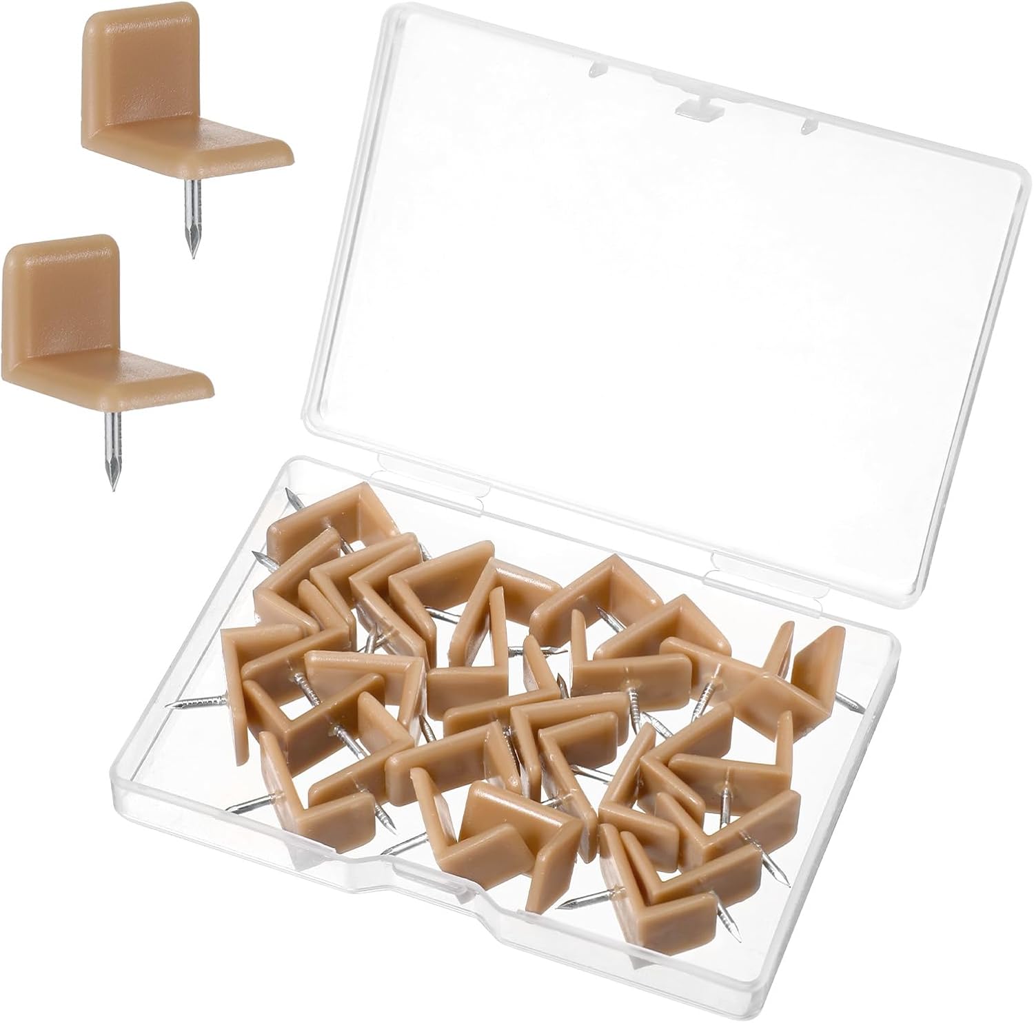 Amazon.com: 30 Pcs Tack-in Drawer Glides, L-Shape Drawer Slider Brown ...