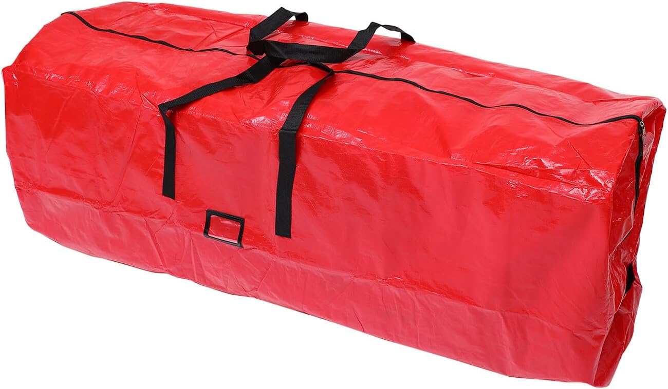 Christmas Tree Storage Bag 165cm×38cm×76cm Red Dustproof Sealed Large Pouch for Disassembled Xmas Trees Household Holiday Decor Storage