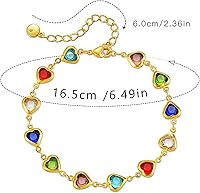 Vista 36 de Delicadas pulseras de oro para mujer, chapado en oro 18, ajustable, mal de ojo, mariposa, cuentas, perla, corazón, turquesa, hecha a mano para mujer