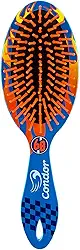 Condor, Escova de Cabelo Hot Wheels, Almofadada, Pinos Plásticos com Pontas Protetoras, Portátil, Multicor