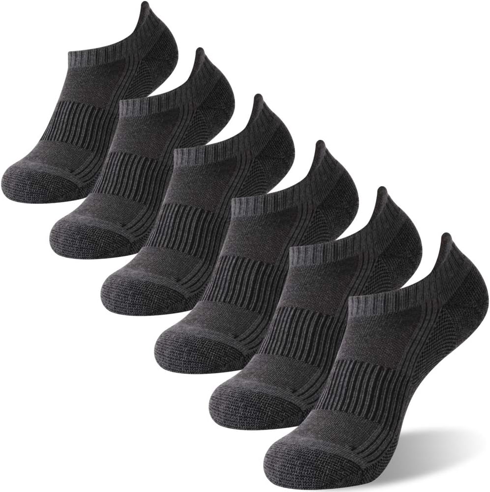 6 Pairs- Dark Gray Ankle