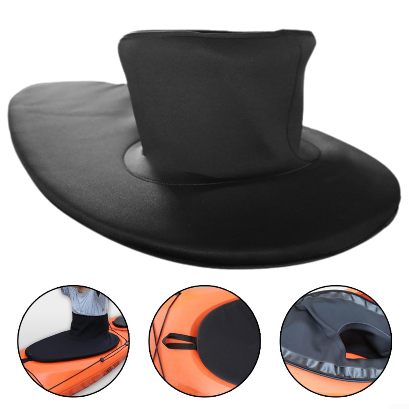 Kayak Jupe de pulvérisation réglable en néoprène SBR pour KAYAK Housse étanche pour Kayak Accessoire Sports nautiques Accessoire