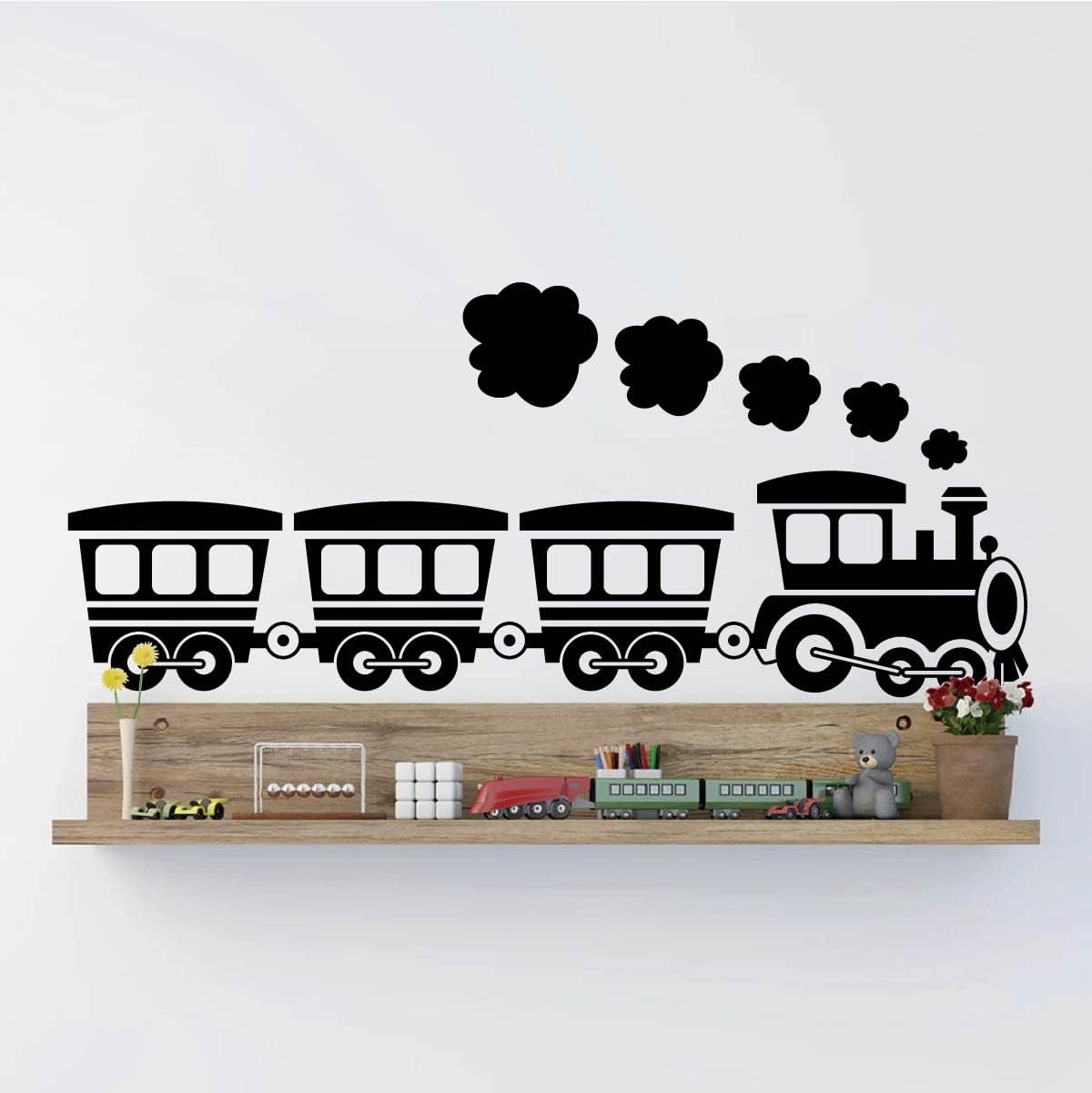 Moving Train Wall Stickers for Boys Bedroom Home Decor