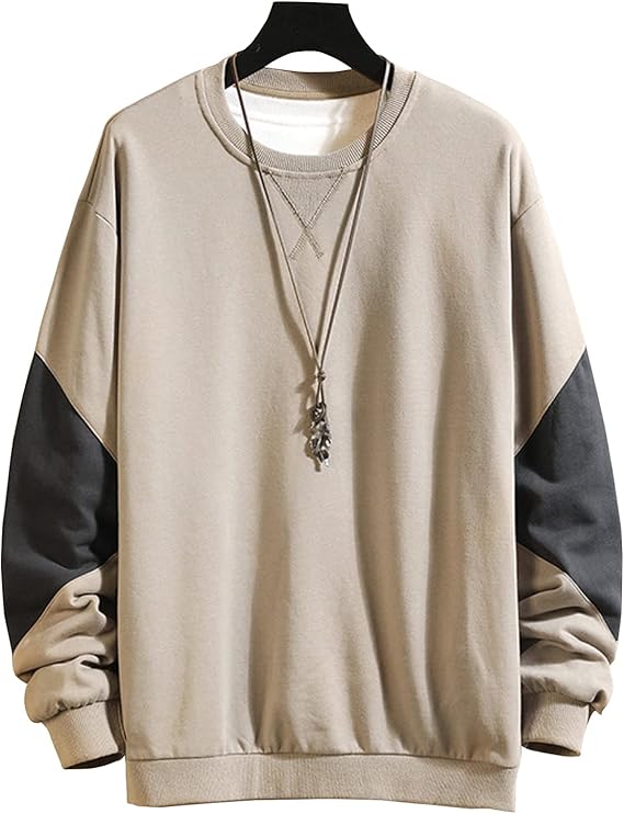Amazon メンズ トレーナー 切り替え カジュアル プルパーカー 長袖 おしゃれ 丸首 ストリート アウトドア ゆったり トレーナー パーカー 通販