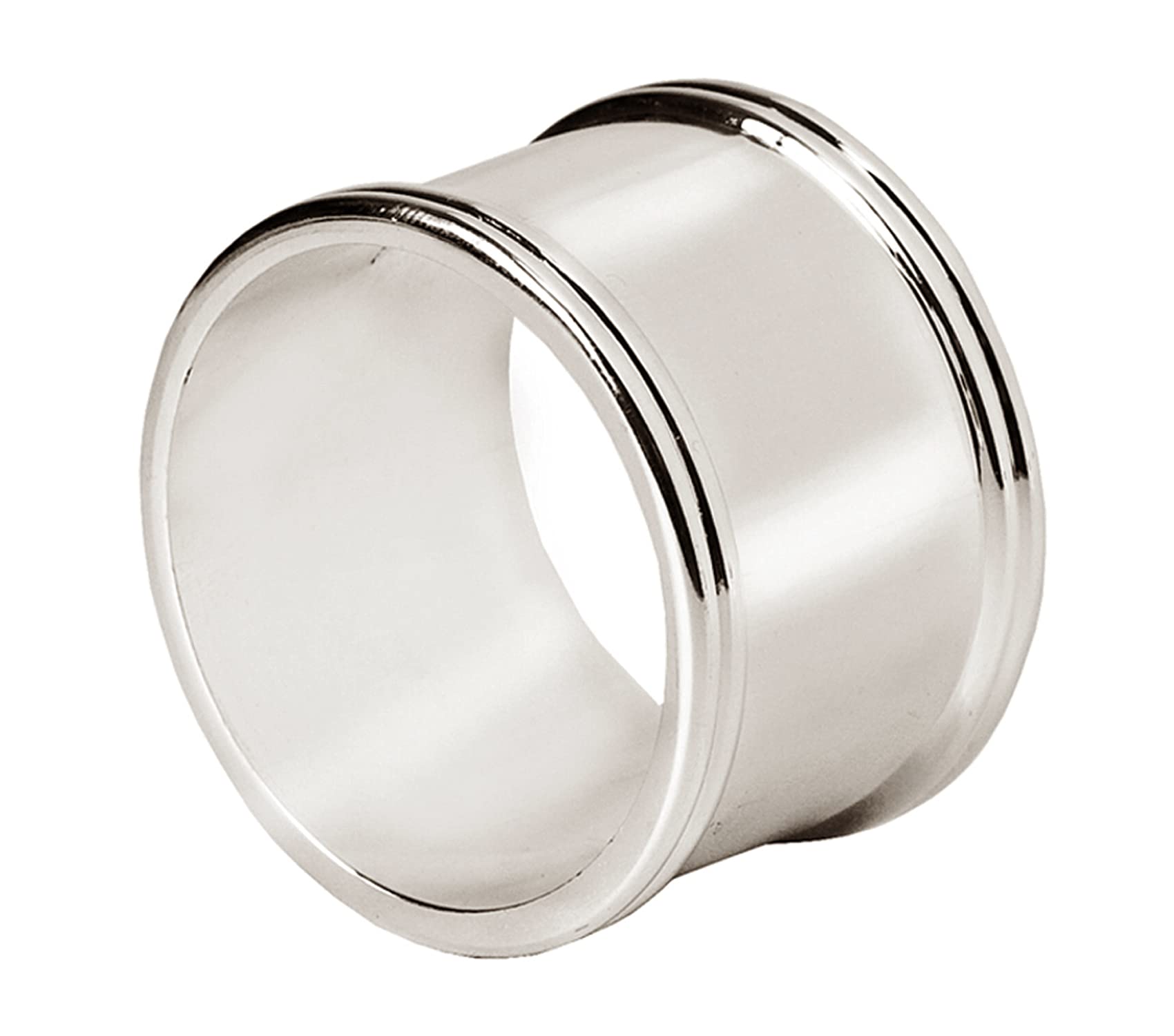 Edzard Rond de Serviette Madrid, argenté, résistant à la ternissure, diamètre 4 cm, Ensembles de 6