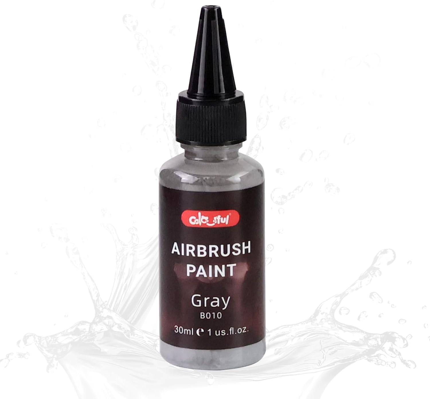 Colorful 12 Colors Airbrush Paint, 30ml Air Brush Paint Set with 60ml Thinner & Cleaner、Black Primer, Ready to Spray Acrylic Paint, Water-Based Air Brush Painting Set for Artist & Beginner