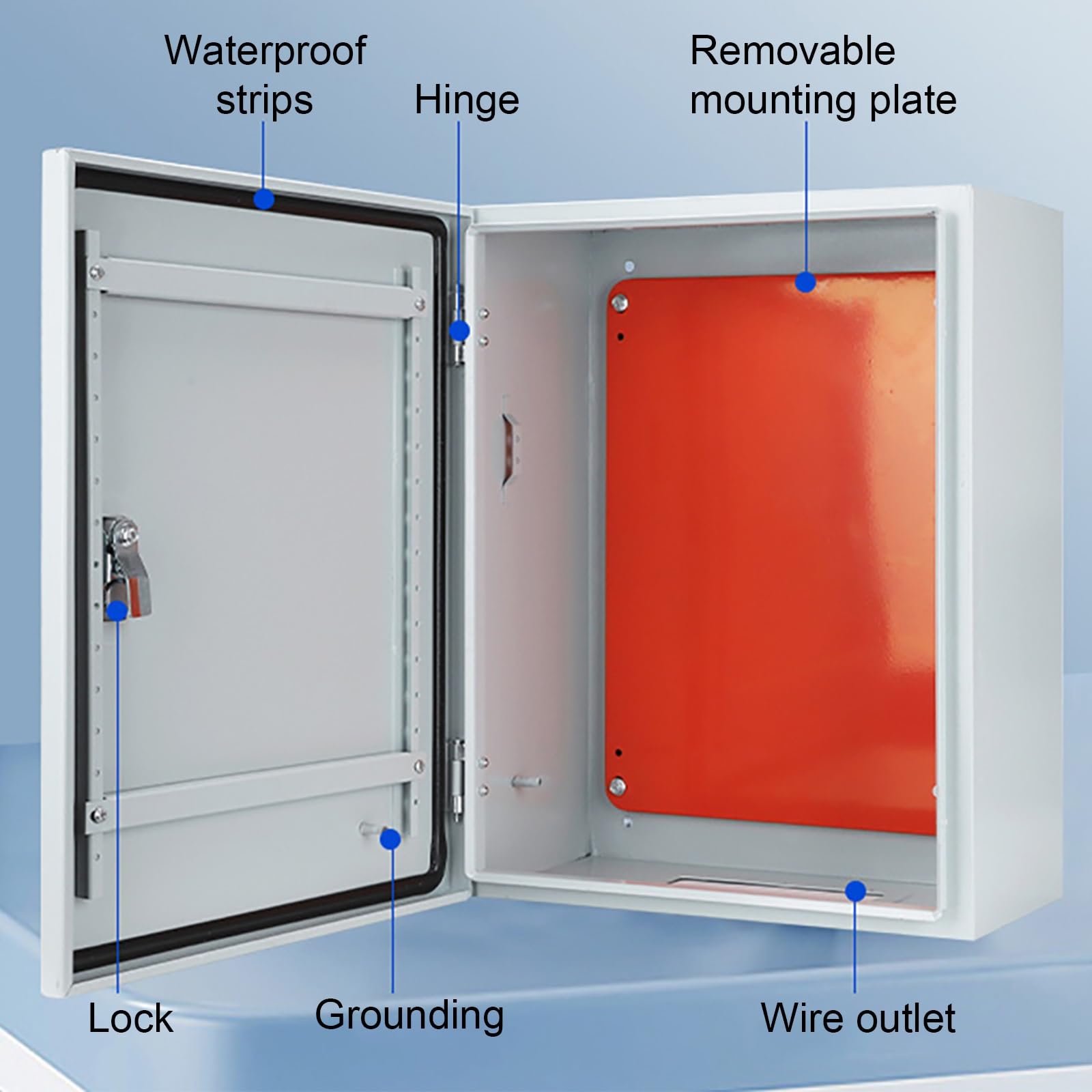 Scatola Elettrica A Bassa Tensione for Uso Minerario, Scatola Di Distribuzione Impermeabile, Impermeabile, Durevole, Bloccabile(60x50x20cm/23.6x19.7x7.9in)