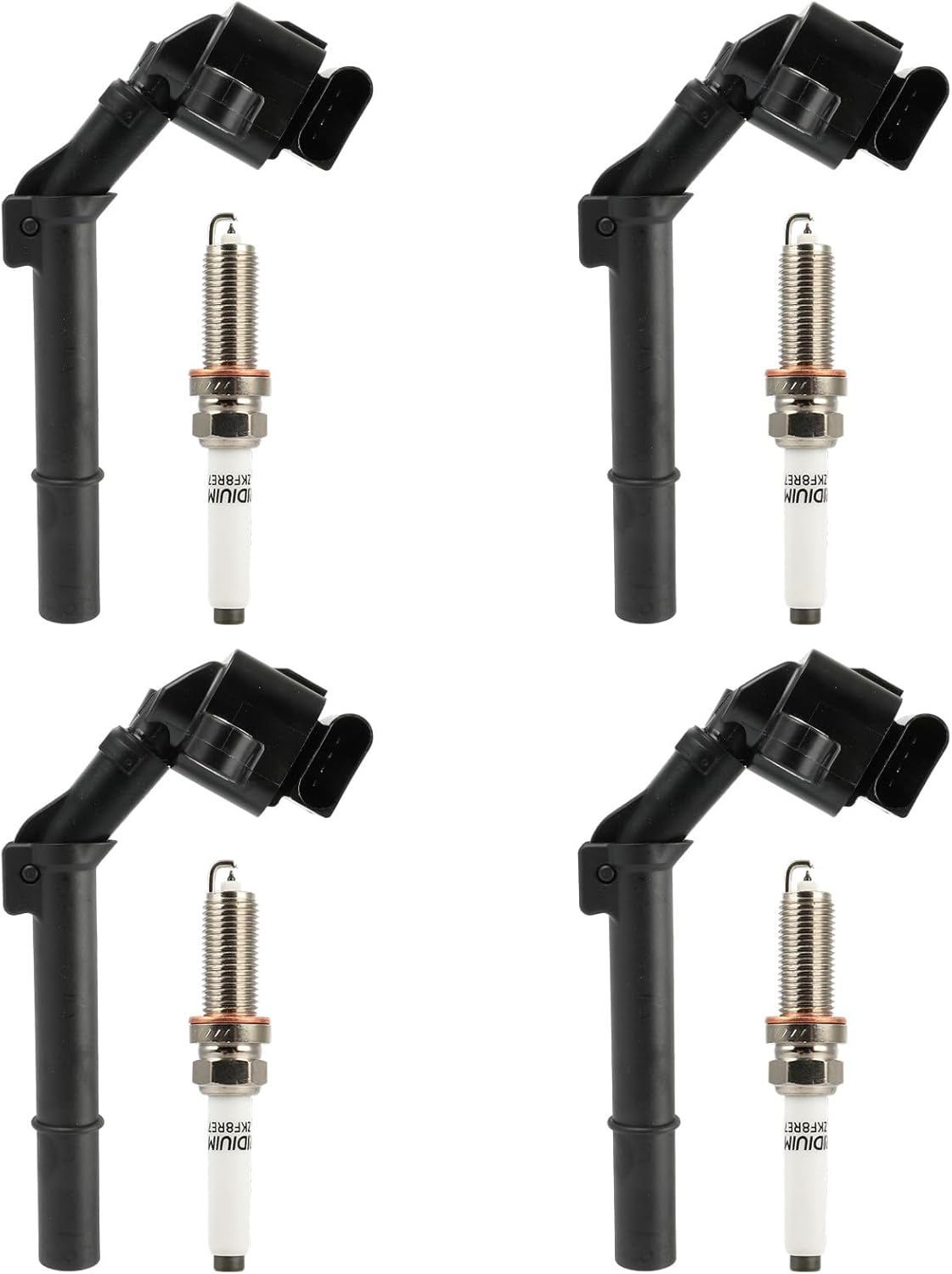 ECCPP 4 ignition coils wilth 4 iridium Spark Plugs Ignition Coil UF744 coils packs for Mercedes-Benz GLA200 1.6L 2014-2016 for Mercedes-Benz GLA200 2.0L 2014-2016 UF744