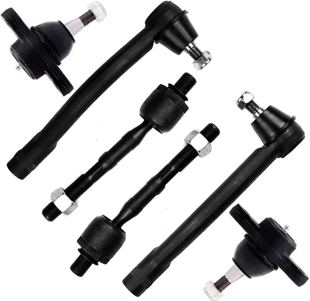 SCITOO 6pcs Front Suspension Kit Inner Outer Tie Rod End fit 2009-2010 for Hyundai Sonata 2008-2011 for Hyundai Azera Lower Ball Joint