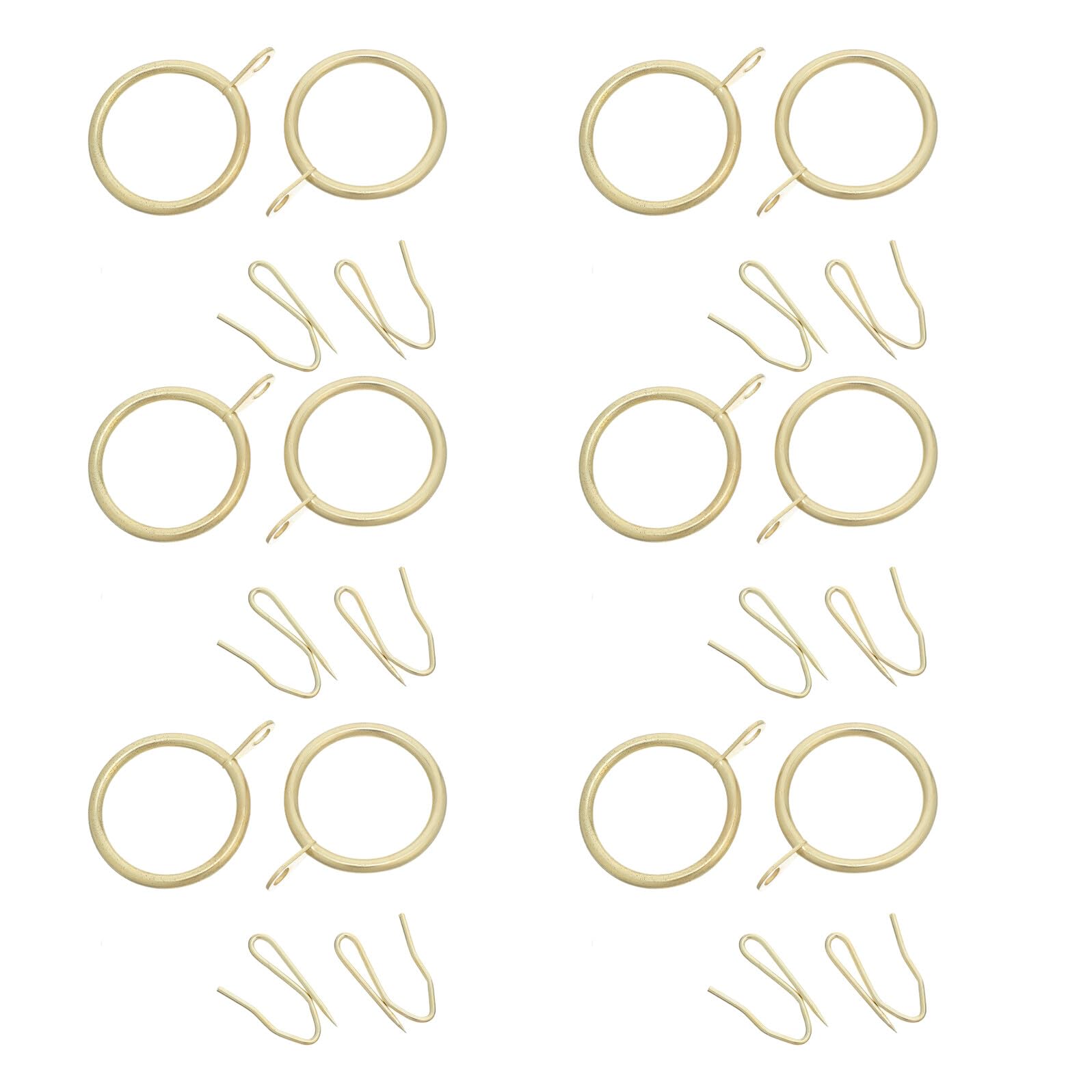 TOYANDONA 100juegos Anillos para Cortinas de Ducha Metálicos con Ojales Unidades Ganchos para Colgar Cortinas Baño Ducha Accesorios para Ojales