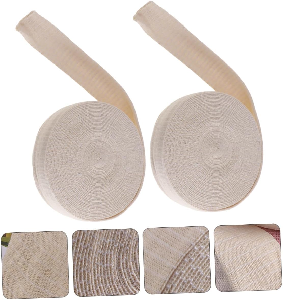 Yardwe High Elastic Tubular Cotton Stockinette Bandages 2pcs Pack 5cm X 10m Stretchable Wraps for Leg and Finger Support First Aid Cotton Tubular Knitted Sleeves