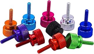 Tornillo de pulgar escalonado de aleación de aluminio M5, tornillos de mano moleteados, tornillo de perilla de ajuste manual, tornillo anodizado for carcasa de ordenador L = 5-20mm (Color : Rose Re