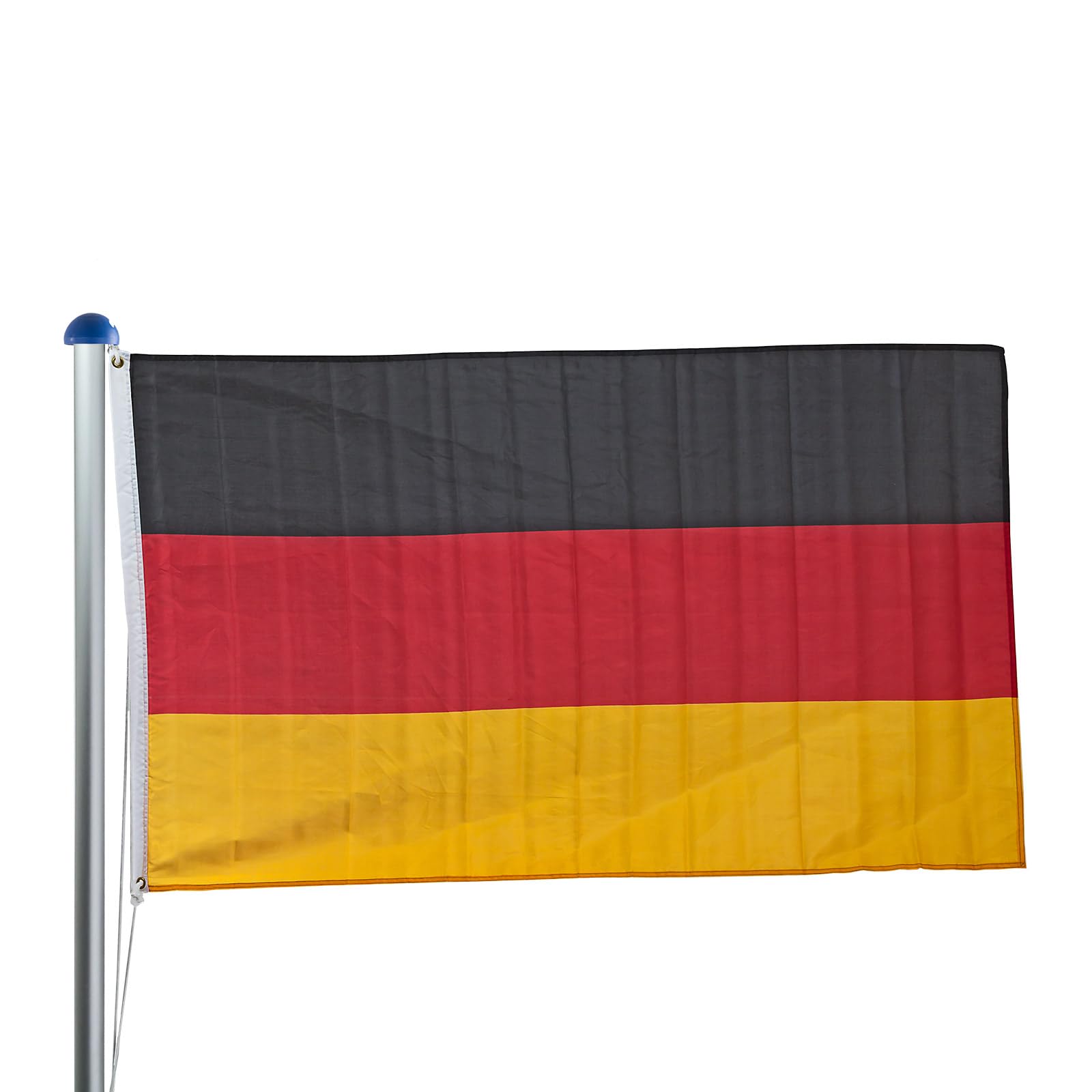 Alu Fahnenmast Flaggenmast Flaggenmasten Fahnenmasten Fahnenstange 6,10 m Berlin mit Deutschlandfahne