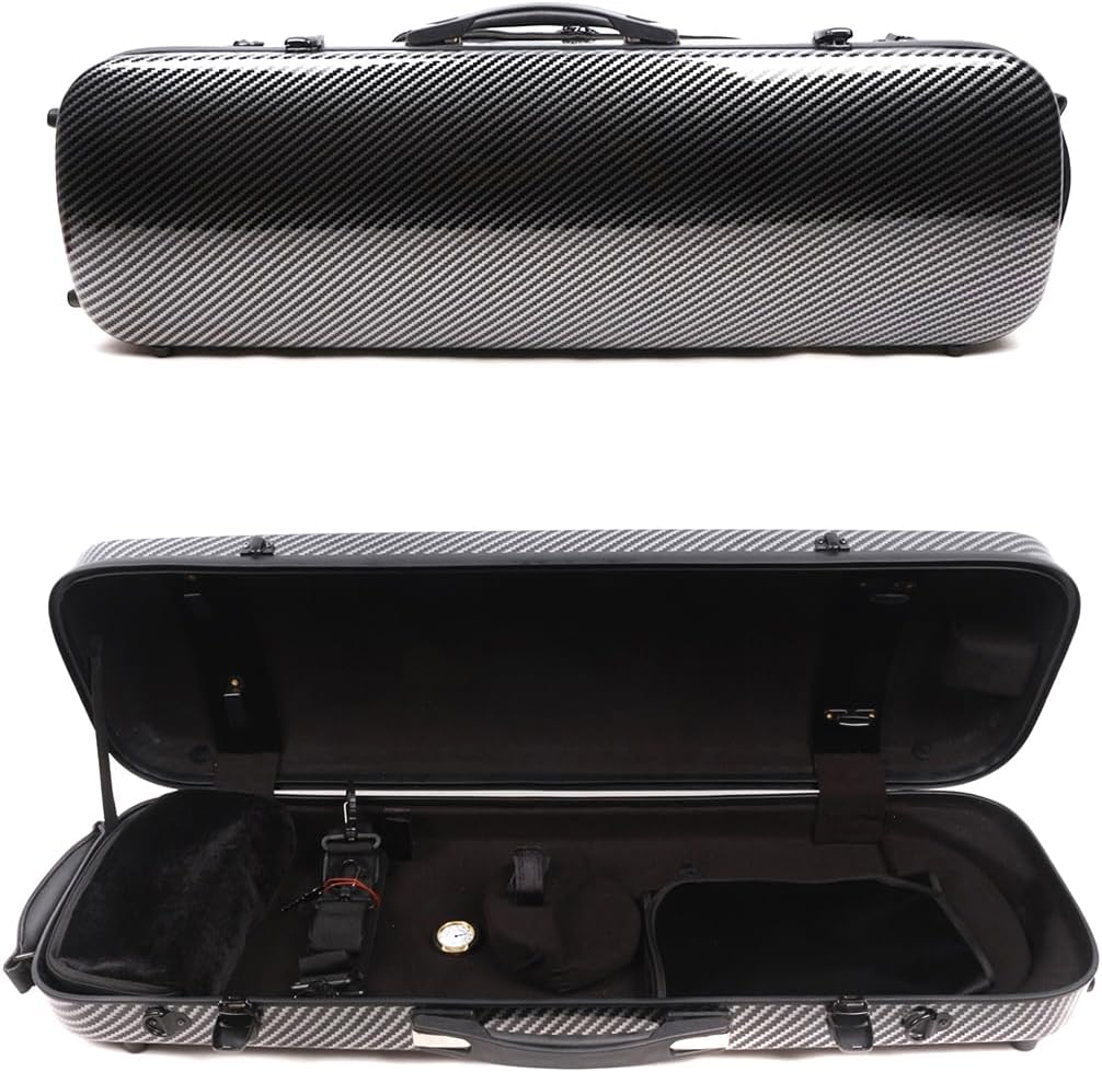 yinfente 4/4 New violin Case Carbon fiber Fiberglass Oblong case Strong Light Full size music Sheet Bag (caseb1)
