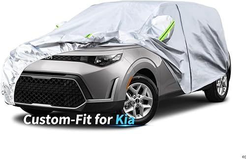 Funda a medida para automóvil Kia, 7 capas de cubierta impermeable para todo tipo de clima, para exteriores, cubierta completa contra la lluvia y el