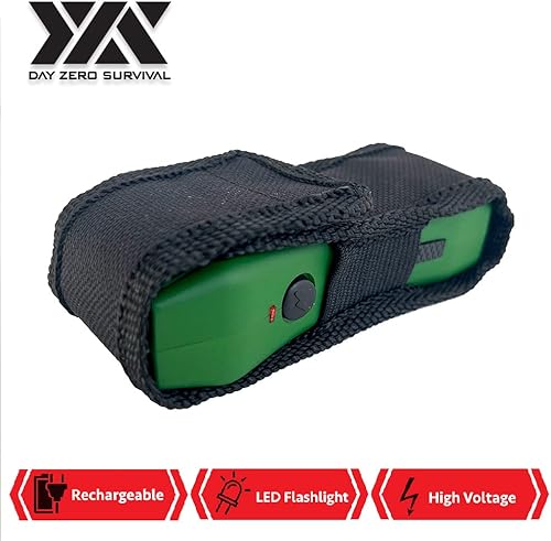 Miniatura 3 de Mini pistola aturdidora recargable verde delgada con linterna