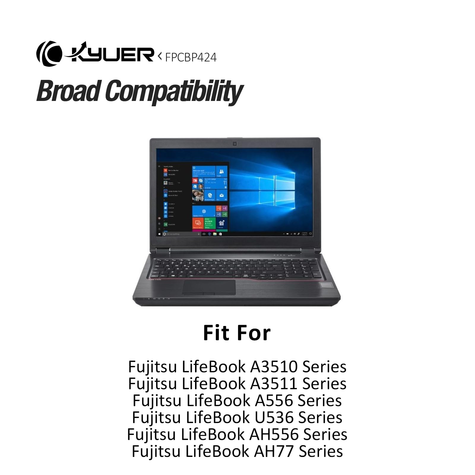 FPCBP424 FPB0307S Laptop Batería para Fujitsu LifeBook A556 AH556 A3510 | A3511 U536 A556/G AH77 AH77/H AH77/S AH77/K AH77/M AH77/J AH77/C AH77/D AH77/G AH77/Y Series 3INP6/60/80 FMVNBP233 FMVA77MB