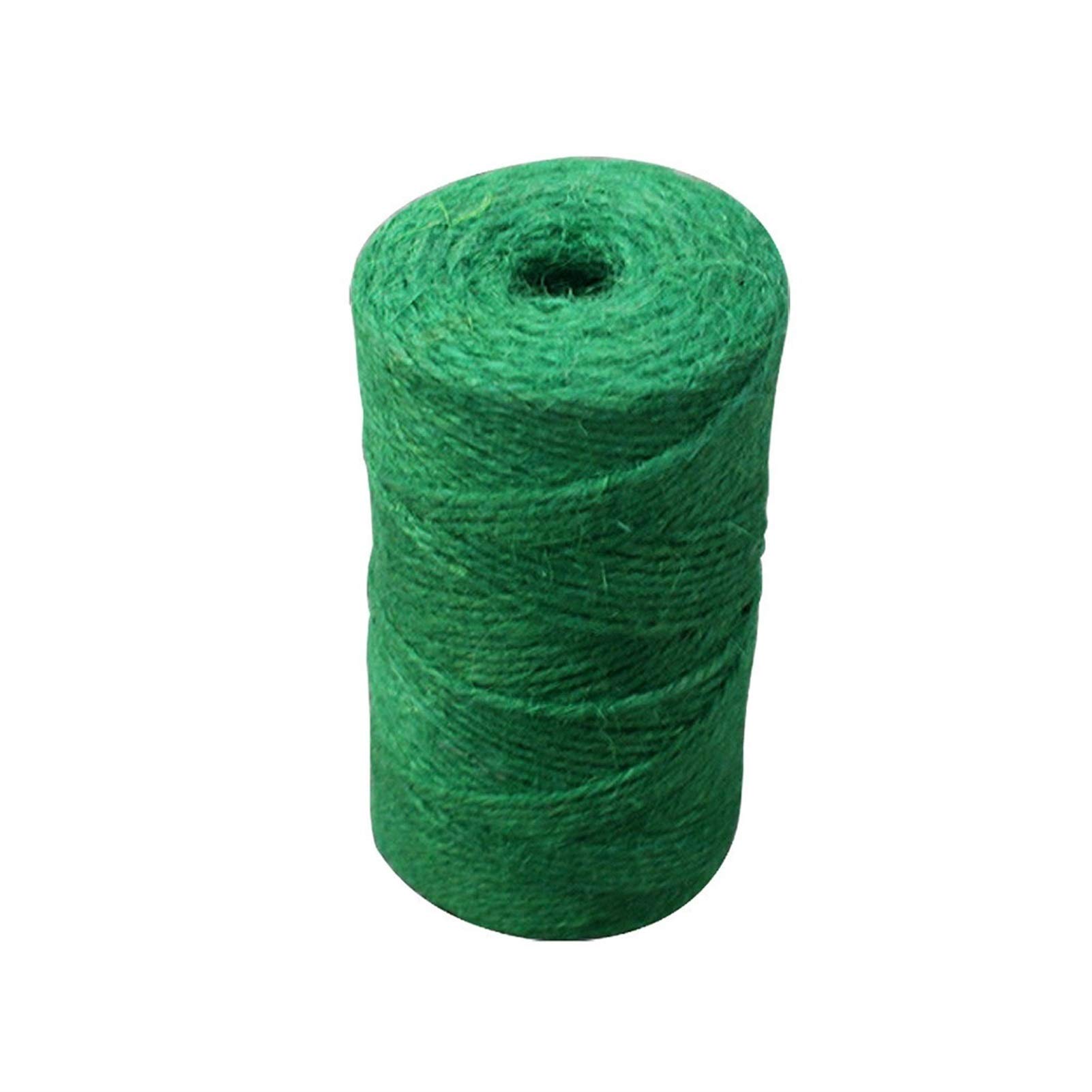 Bclla Zkenshan-Natural Jute Twine Green Jute Garden Twine String, Linen Thread Wedding Woven Garden Decor DIY Craft, Natural Jute Fiber (Color : Green)