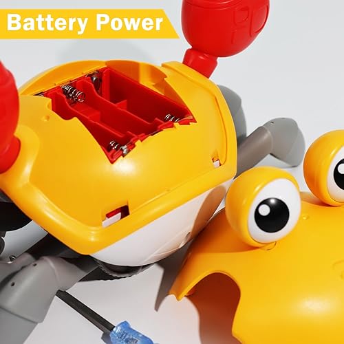 Miniatura 7 de Juguetes de cangrejo para bebés, juguete interactivo para caminar, bailar, cangrejo, con música, detección de escape, lindo cangrejo, tiempo de