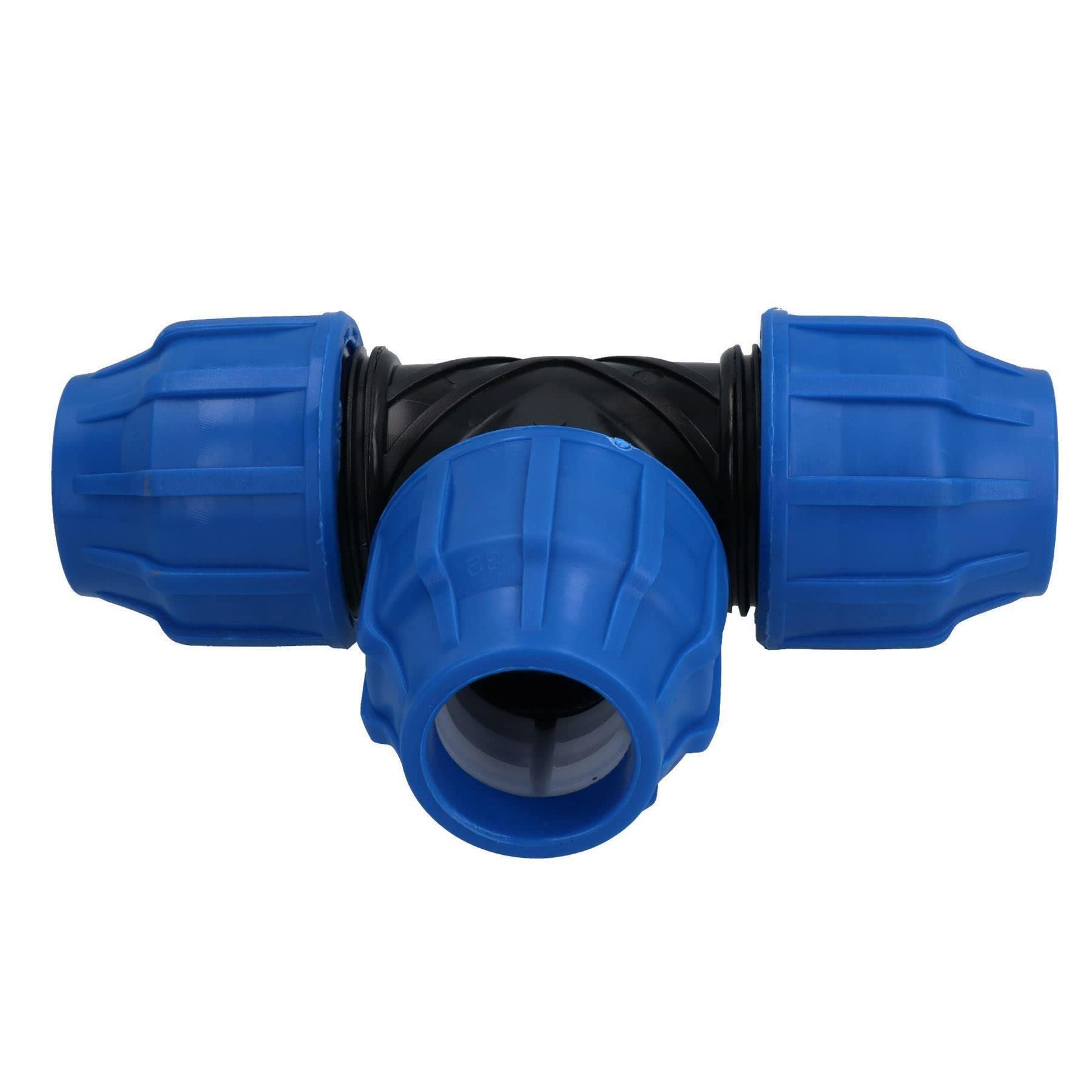 Conector de acoplamiento de tubería de agua MDPE de 32 x 32 x 32 mm, 5 unidades