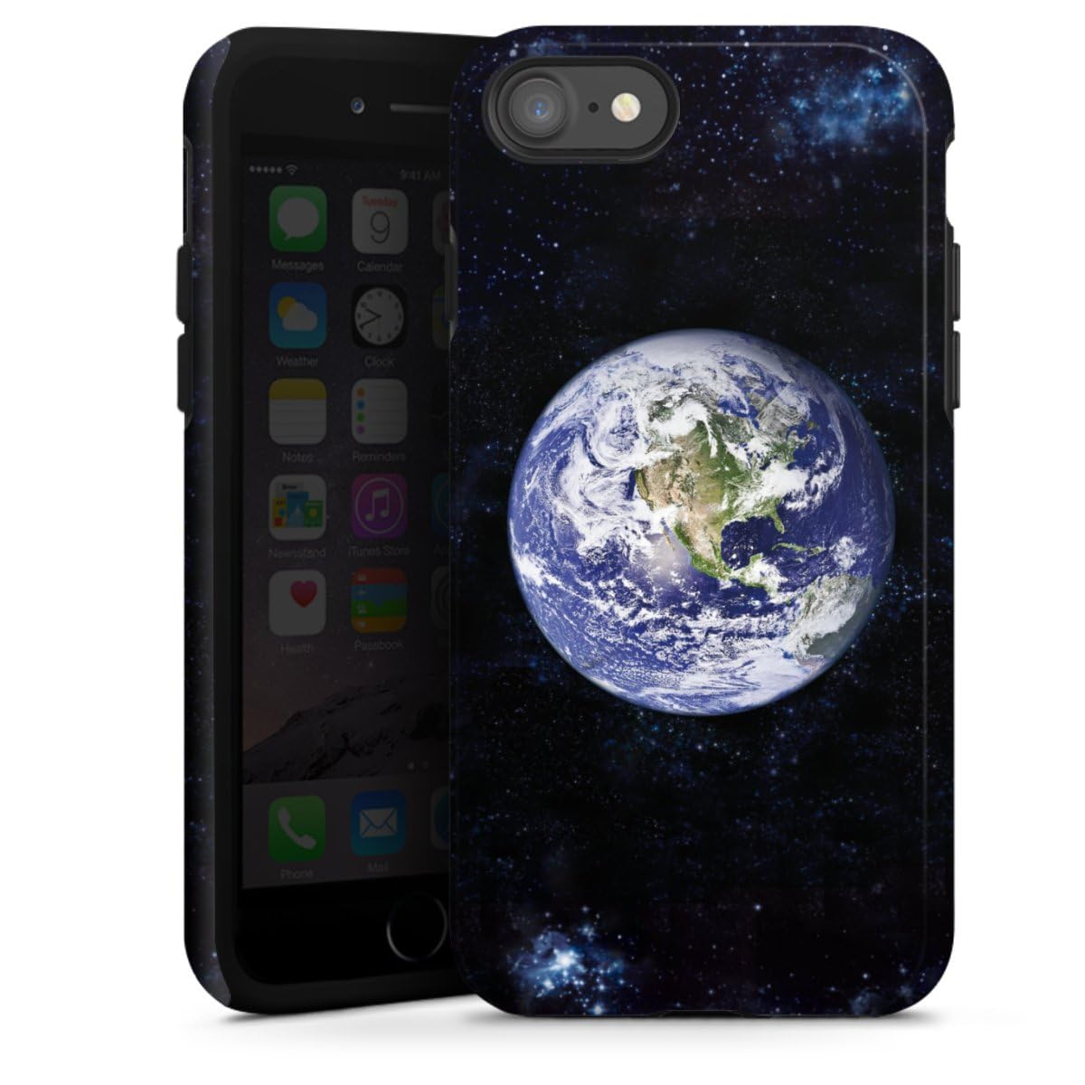 DeinDesign Coque Compatible avec Apple iPhone SE (2020) Coque renforcée Coque Antichoc Galaxie Terre Planète