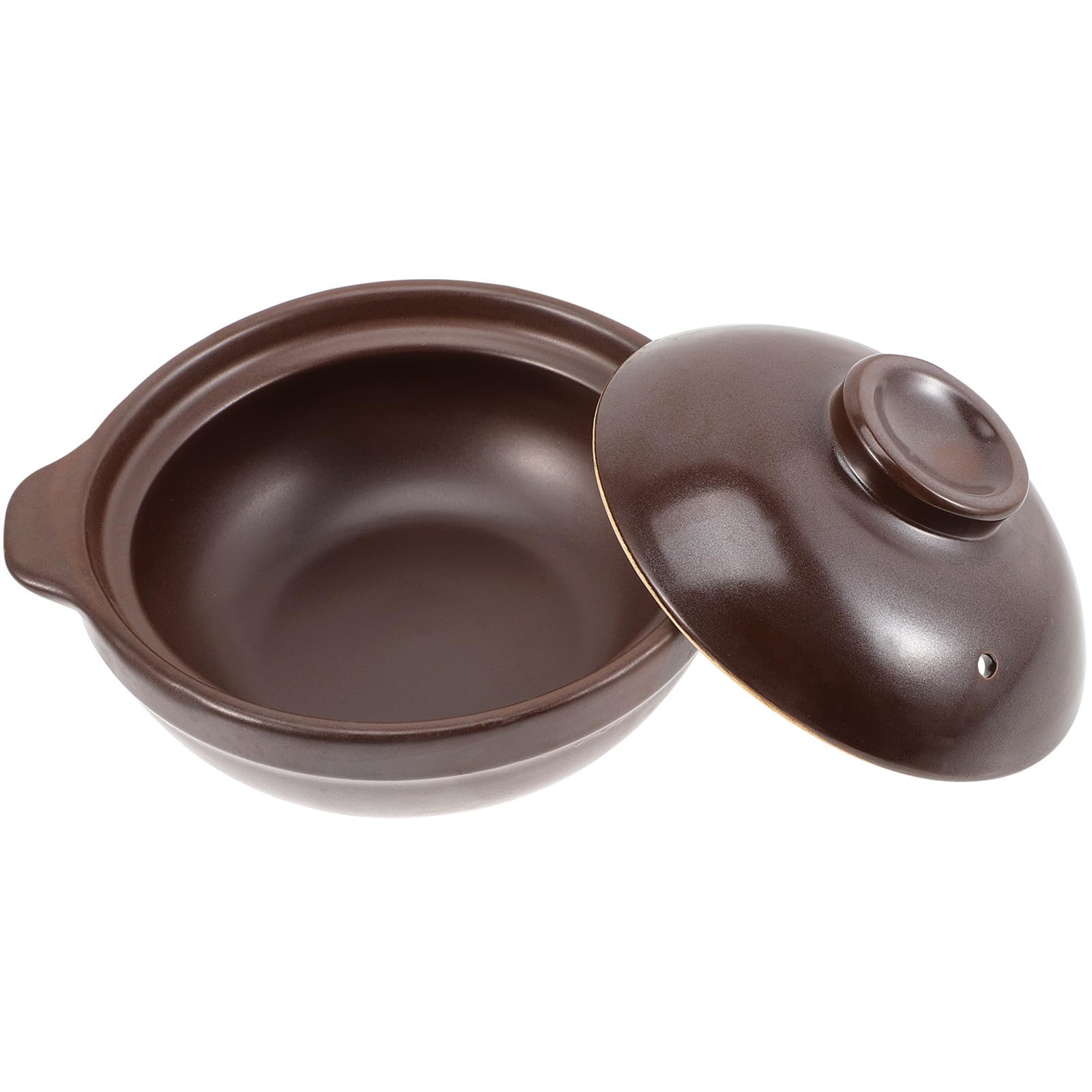 Olla de Cerámica Pequeña Tapa, Cazuela Resistente al Calor para Cocinar Fideos y Arroz, Utensilio de Cocina de Barro Apto para Fuego Directo y Uso Doméstico, Cazuela para Sopa