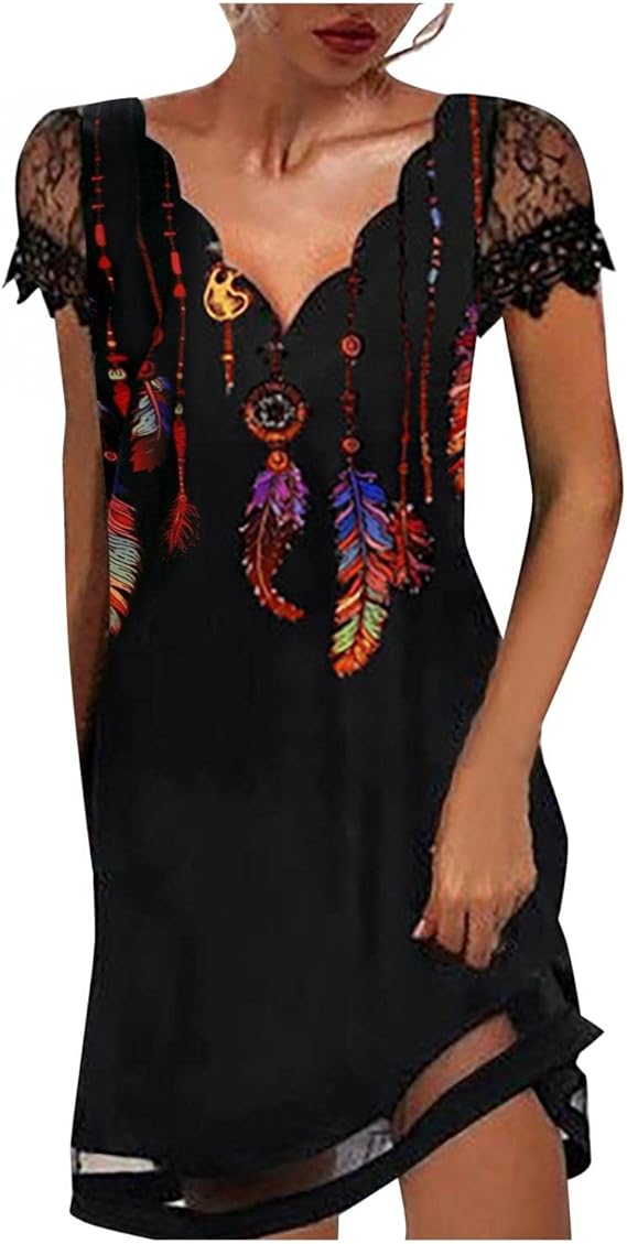 Amazon Co Jp リゾートワンピース 白 レディース 夏 マキシ ミニ 花柄 半袖 ノースリーブ 大きいサイズ ワンピース 秋冬 レディース 秋冬ワンピース レティース レトロ ワンピース Doerwye ワンピース レディース レース スリット きれいめワンピース シンプル