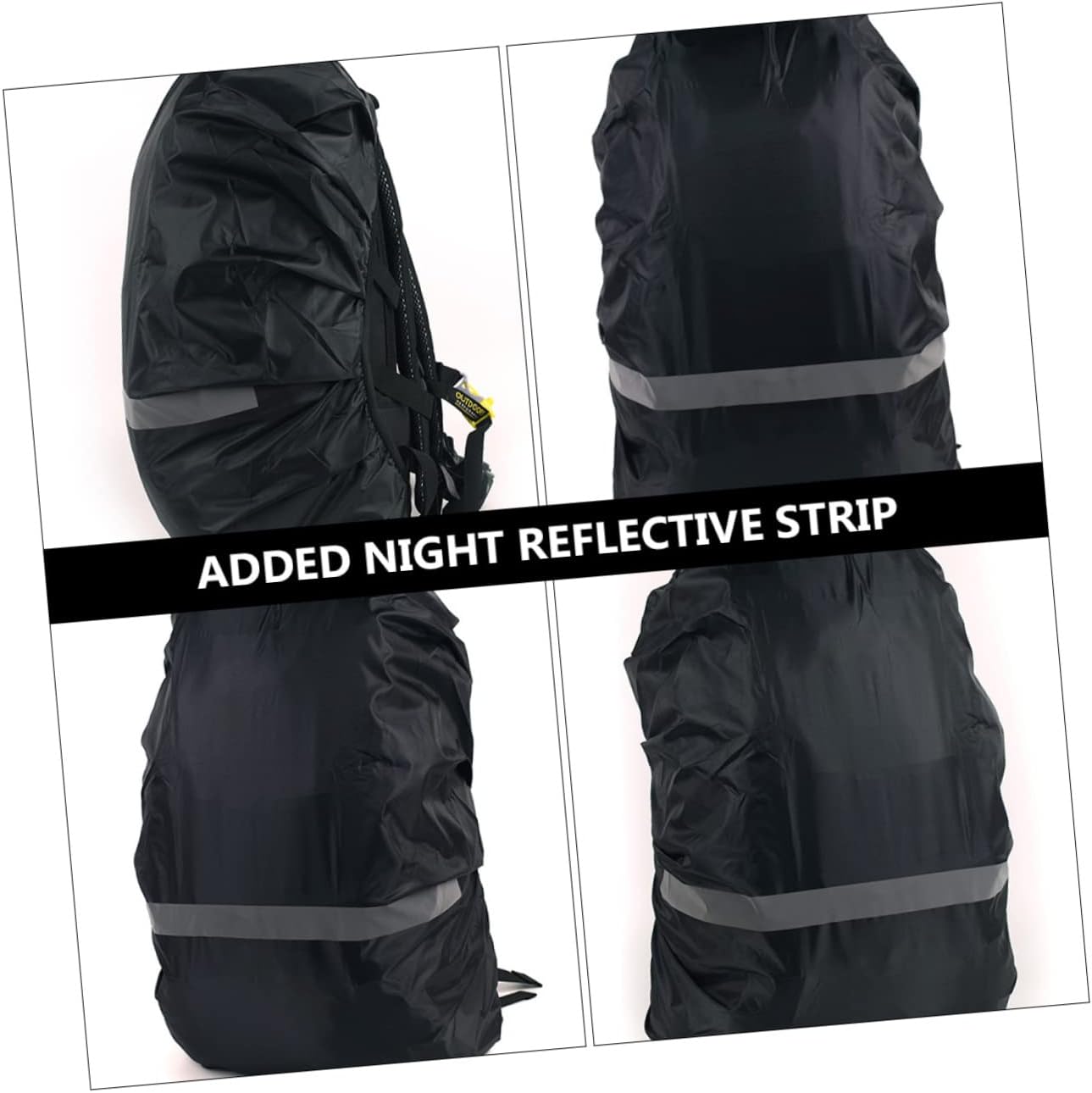 UKCOCO 2Pcs Backpack Rain Covers with Reflective Stripes for Elastic Band Scratch Resistant for Hiking Camping and Outdoor