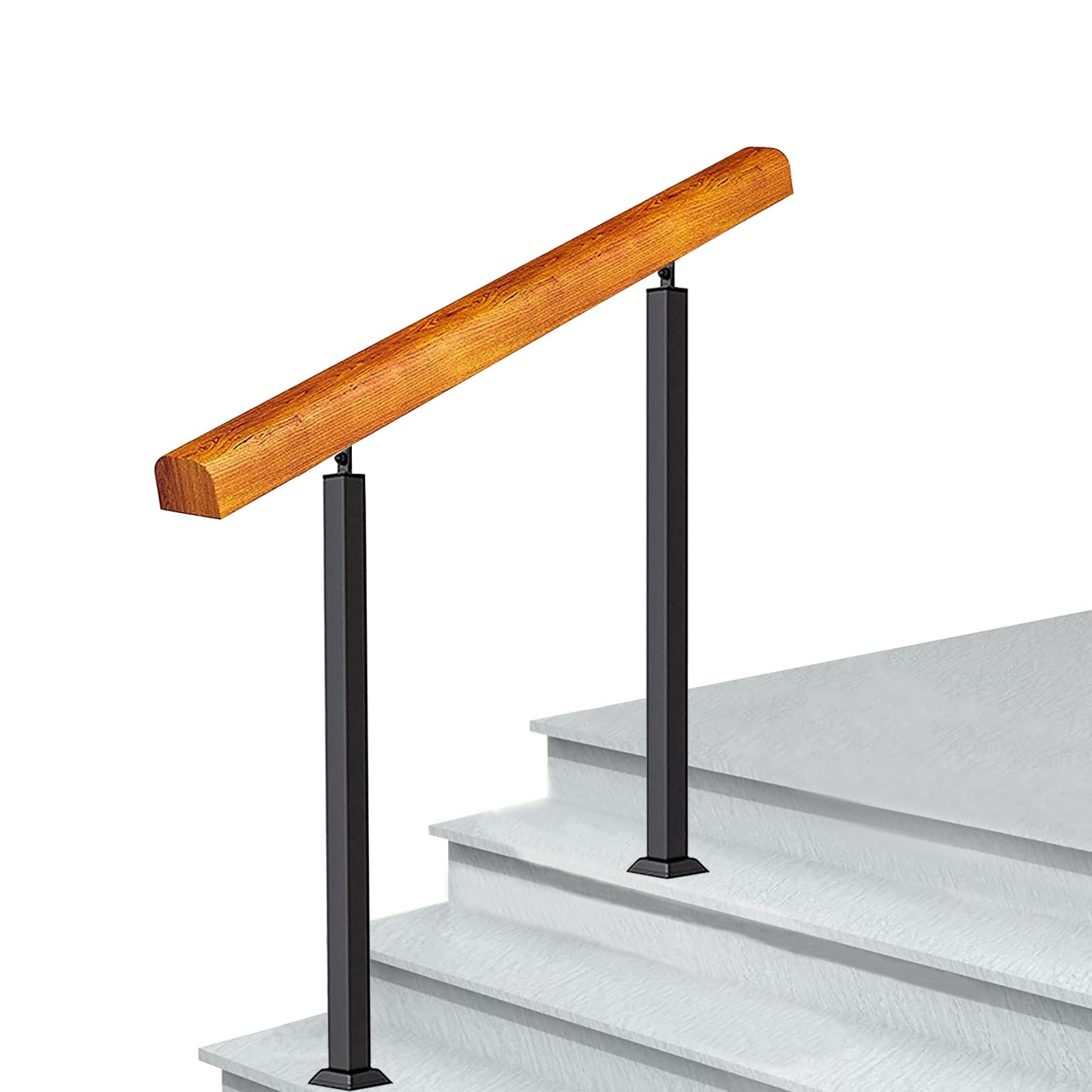 Rampe d'escalier extérieure anti-chute réglable pour marches de porche glissantes