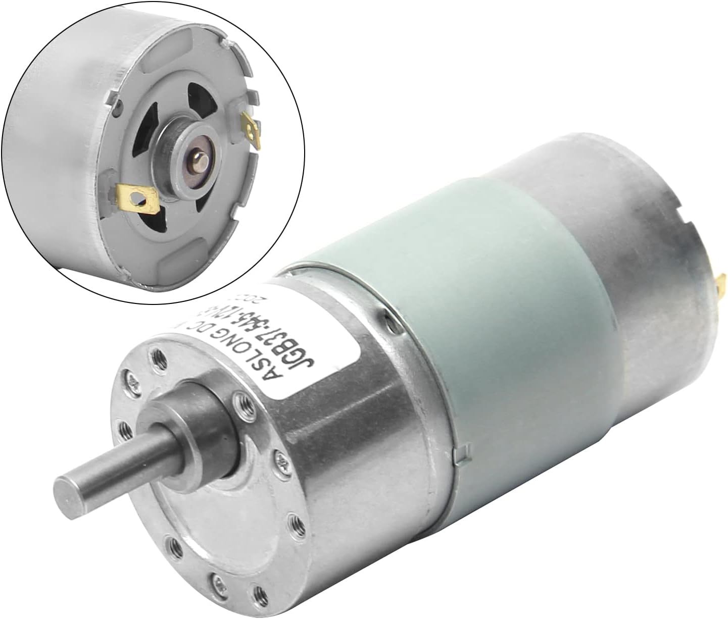 Fielect Gear Motor DC 12V 12 RPM High Torque Electric Motor Micro Speed Reduction Geared Motor Eccentric Output Shaft for Car Robot Model DIY Engine
