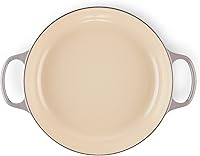 Vista 182 de Le Creuset Signature Cacerola de hierro fundido esmaltado, 3.5 cuartos de galón, color naranja (Flame)