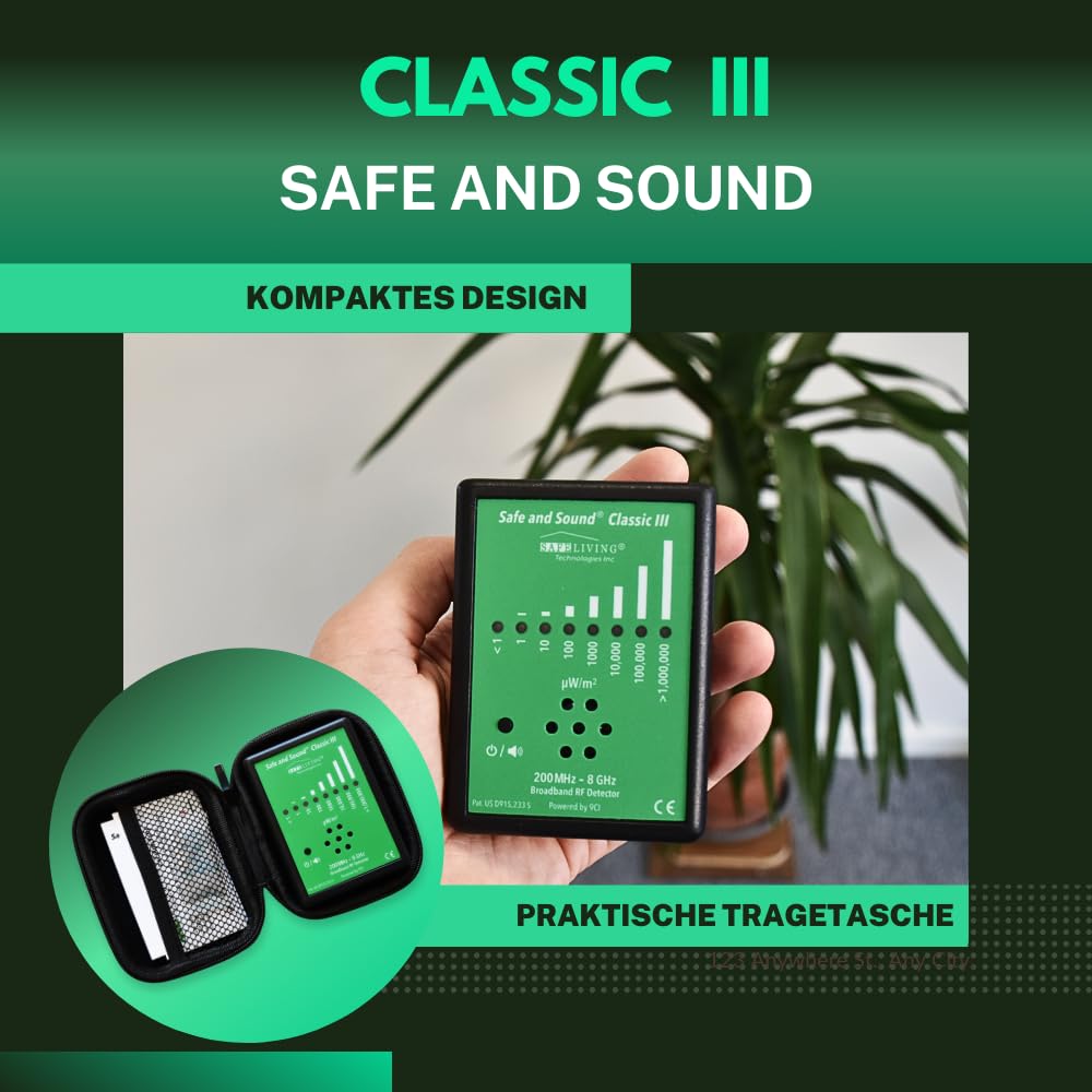 Safe and Sound Classic III HF-Detektor EMF-Messgerät elektromagnetische Strahlung 5G