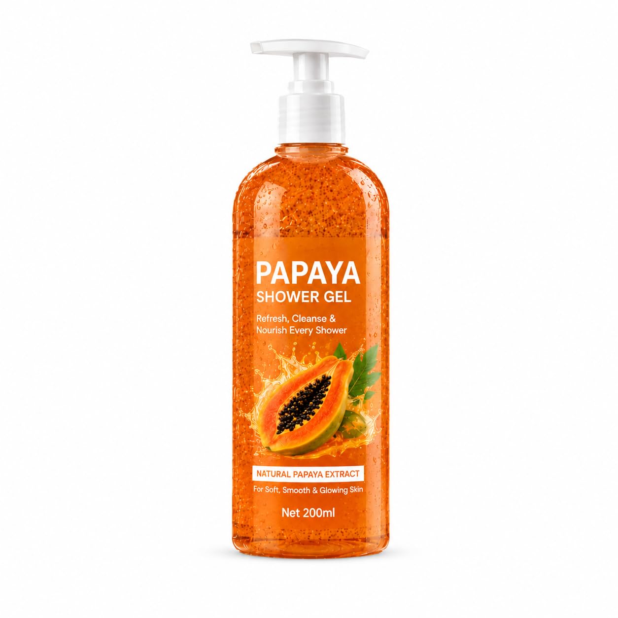 Papaya Shower Gel with Papaya Extract | Refreshing Body Wash for Daily Cleansing | Hydrating & Skin Conditioning Formula | Rich Foaming Bath Gel for Men & Women | 200ml (1, 200ml)-picture-42