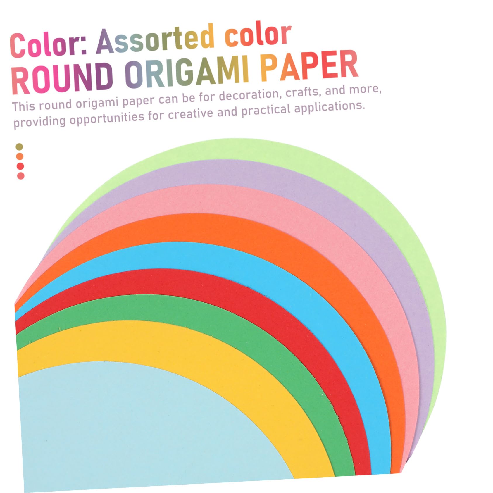 500 Blatt Rundes Origamipapier aus Verdicktem Papier Dekoratives Bastelpapier in Pastellfarben Leicht zu Falten für Kinder und Bastelprojekte