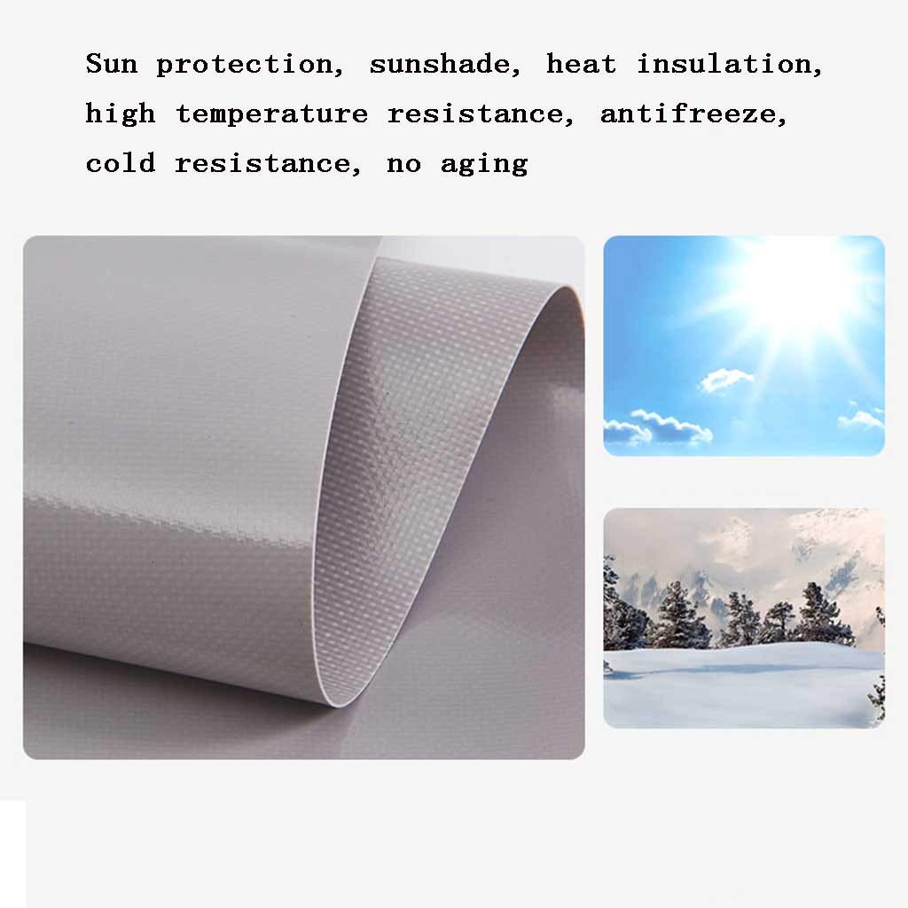 Bianco Teloni Telone Impermeabile Tela Cerata Pesante Spessa 0,6 Mm Crema Solare/Tela Cerata Anti-Invecchiamento Adatto per Rivestimento Oggetti/Pastorale,5X8M(16.4X26.24ft)